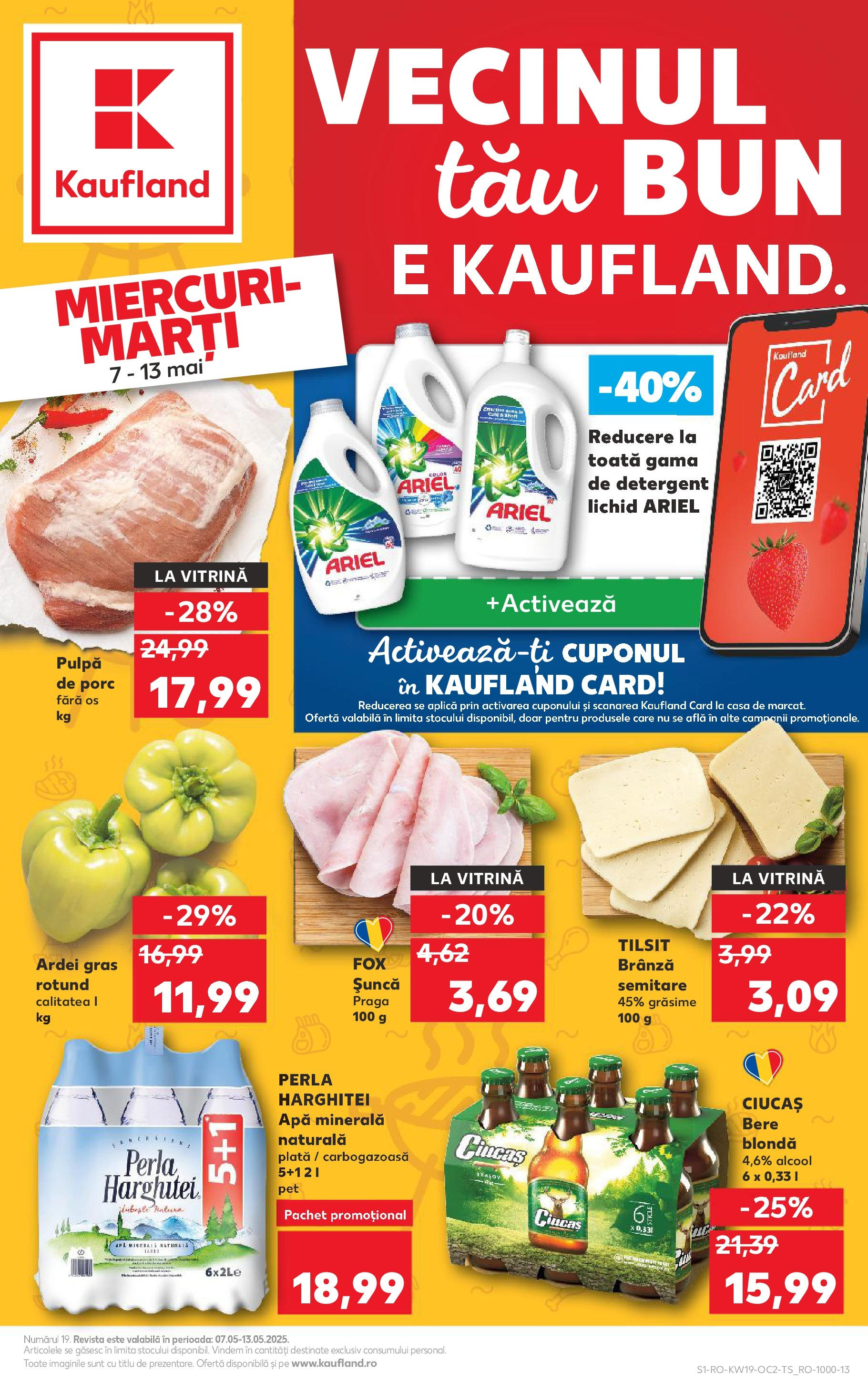 Catalog Kaufland 7 - 13 Mai 2025 | Pagina 1 | Produse: Yazı tahtası kalemi, Ardei, Detergent, Apă