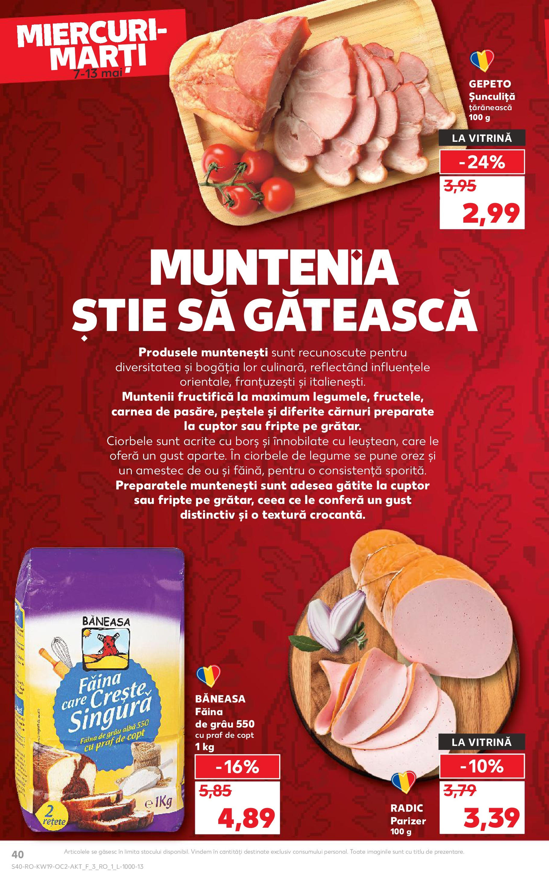 Catalog Kaufland 7 - 13 Mai 2025 | Pagina 40 | Produse: Vitrină, Borș, Făină, Parizer