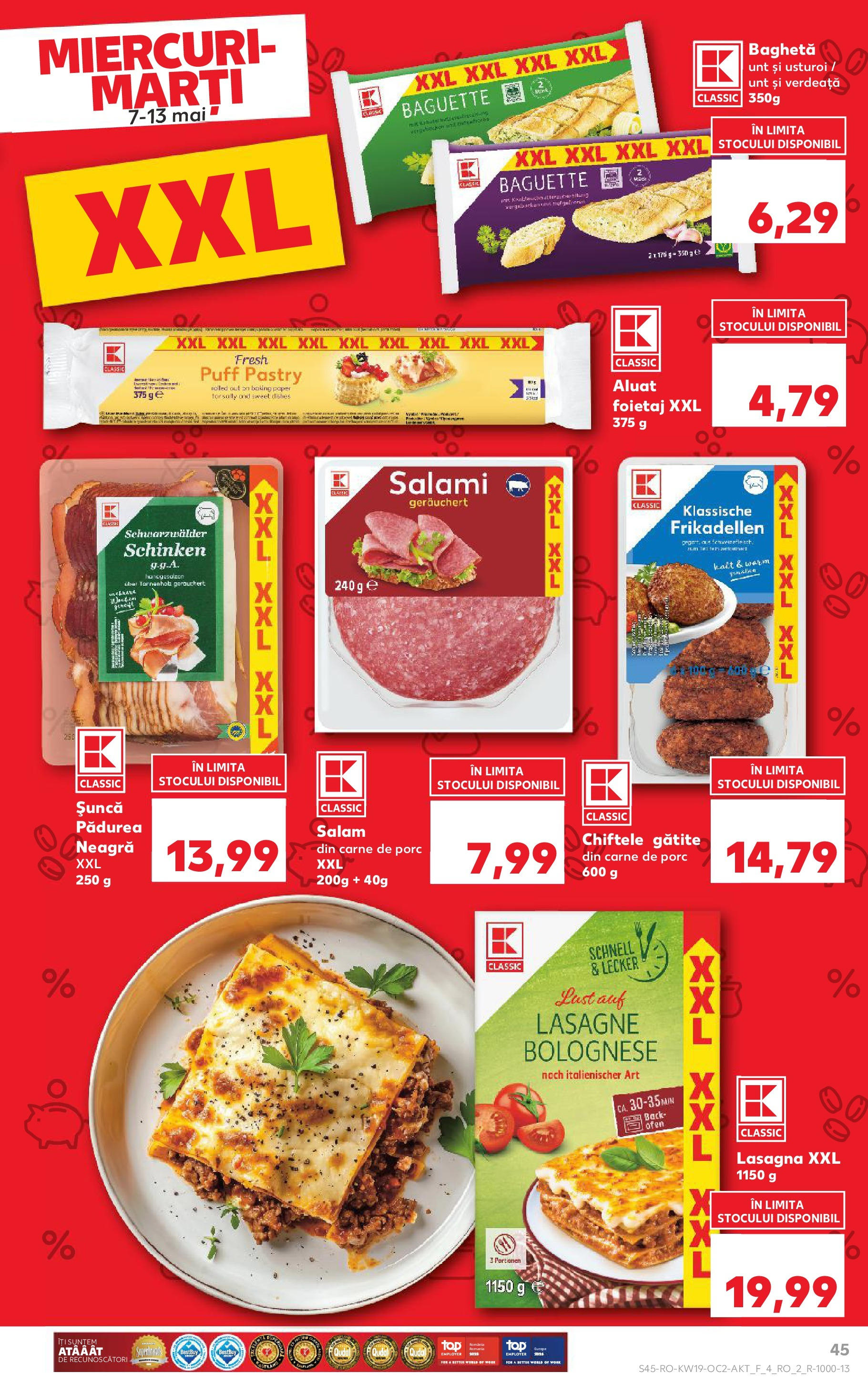 Catalog Kaufland 7 - 13 Mai 2025 | Pagina 45 | Produse: Aluat, Salam, Chiftele, Verdeață