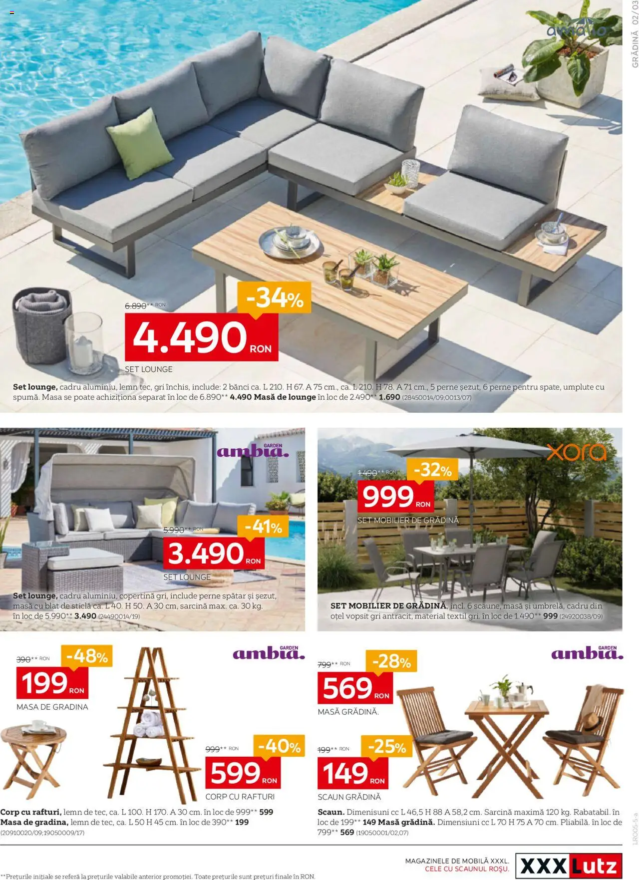 Catalog XXXLutz 5 Mai - 1 Iunie 2025 | Pagina 3 | Produse: Copertină, Masă, Scaun