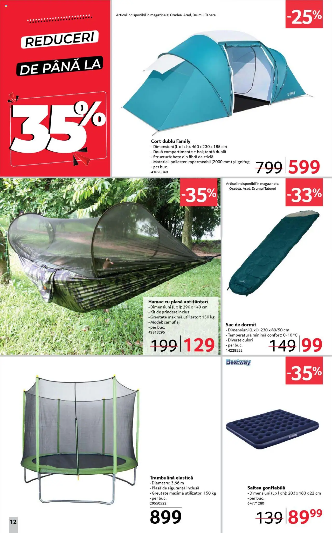 Catalog Selgros 2 - 15 Mai 2025 | Pagina 12 | Produse: Cort, Hamac, Saltea, Saltea gonflabilă