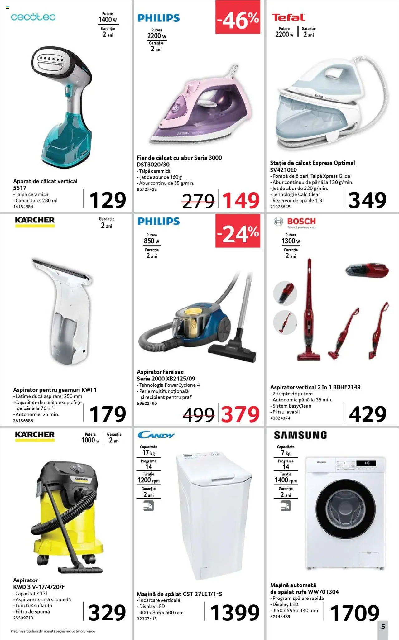 Catalog Selgros 2 - 15 Mai 2025 | Pagina 5 | Produse: Enginar, Aparat de călcat, Perie, Apă