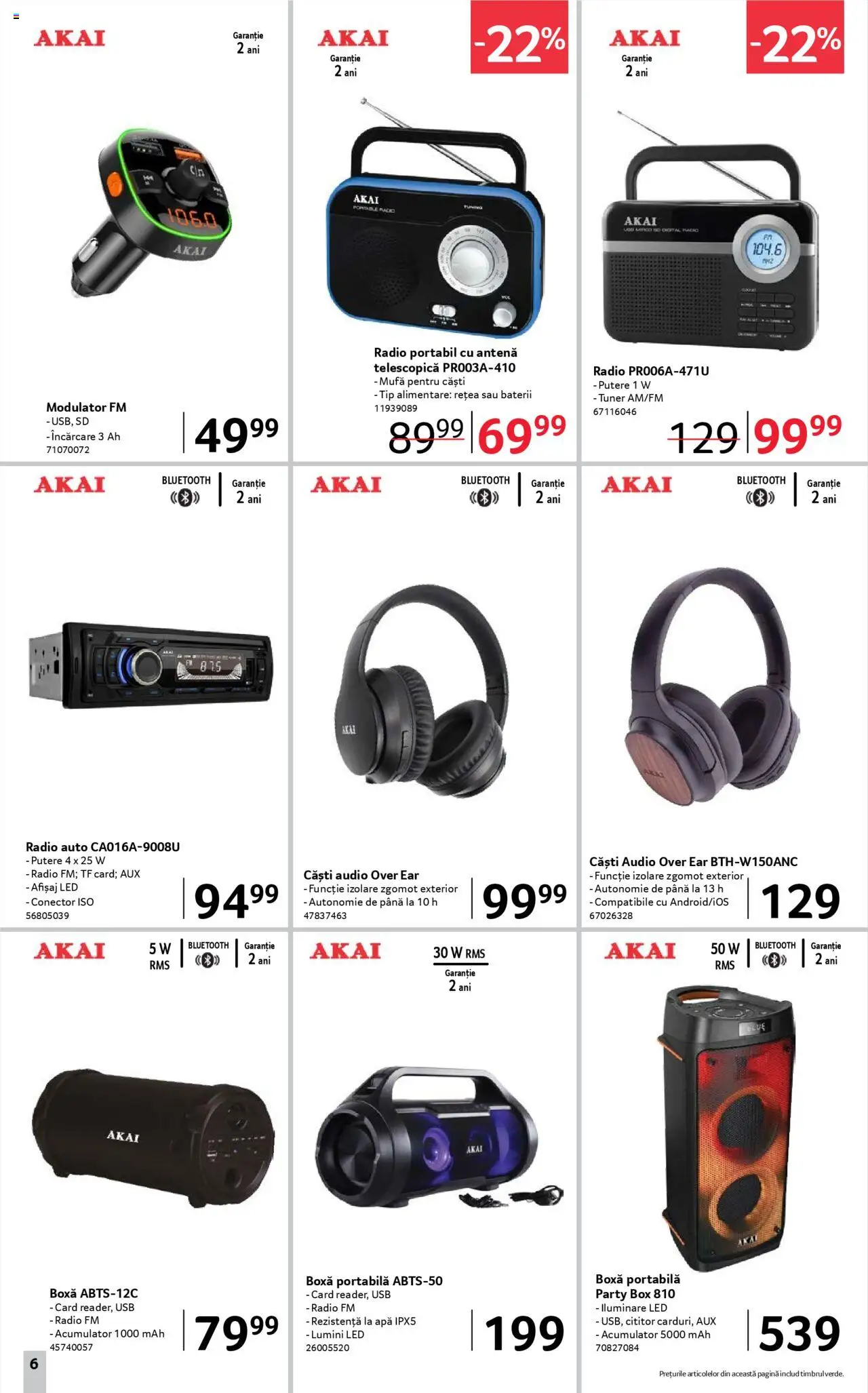 Catalog Selgros 2 - 15 Mai 2025 | Pagina 6 | Produse: Audio, Radio, Apă, Boxă portabilă