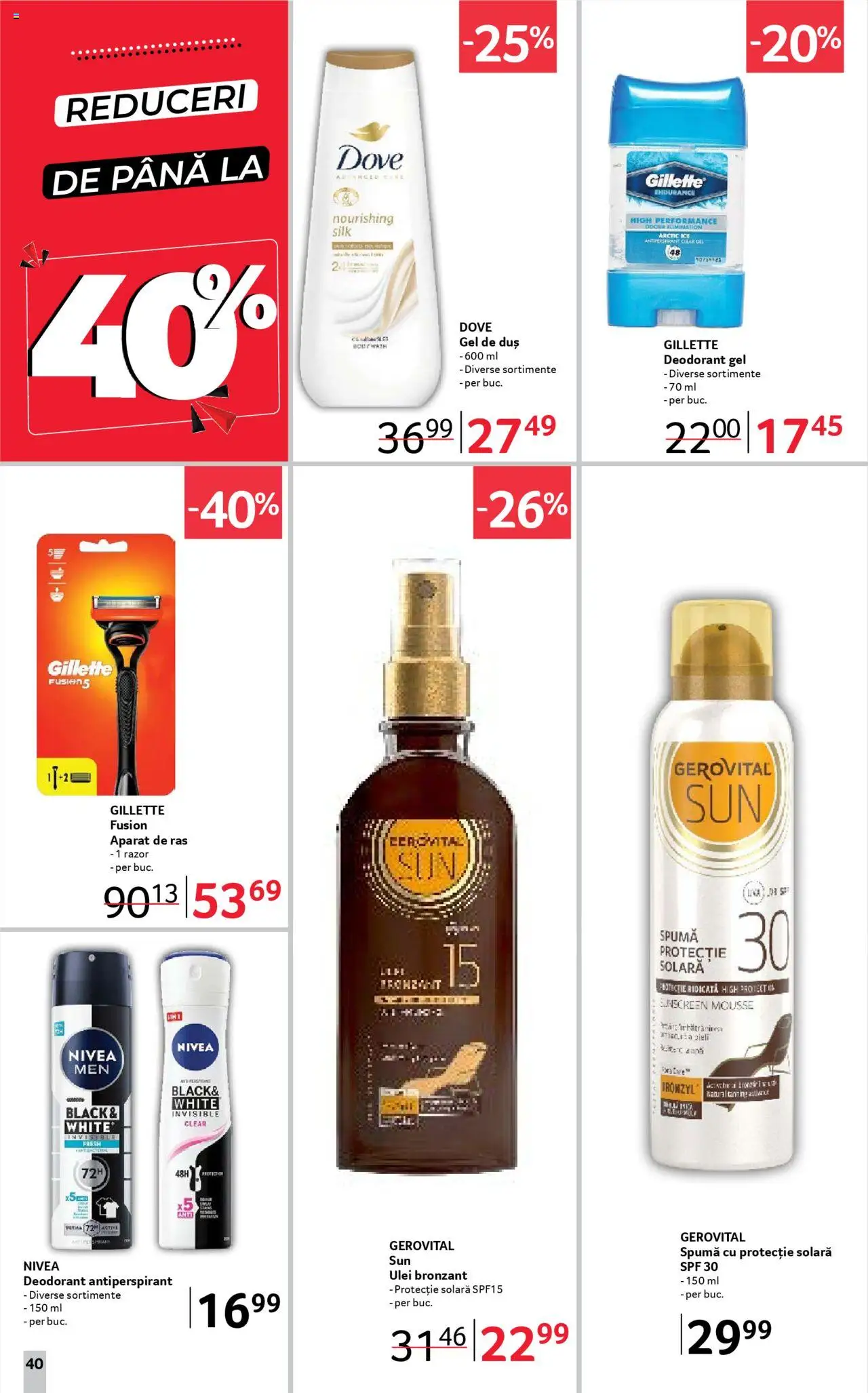 Catalog Selgros 2 - 15 Mai 2025 | Pagina 40 | Produse: Aparat De Ras, Duș, Gel de duș, Deodorant