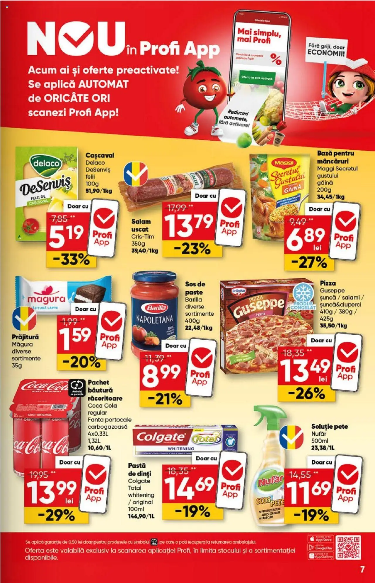 Catalog Profi 30 Aprilie - 13 Mai 2025 | Pagina 7 | Produse: Light Kedi Konservesi, Salam, Șuncă, Pizza