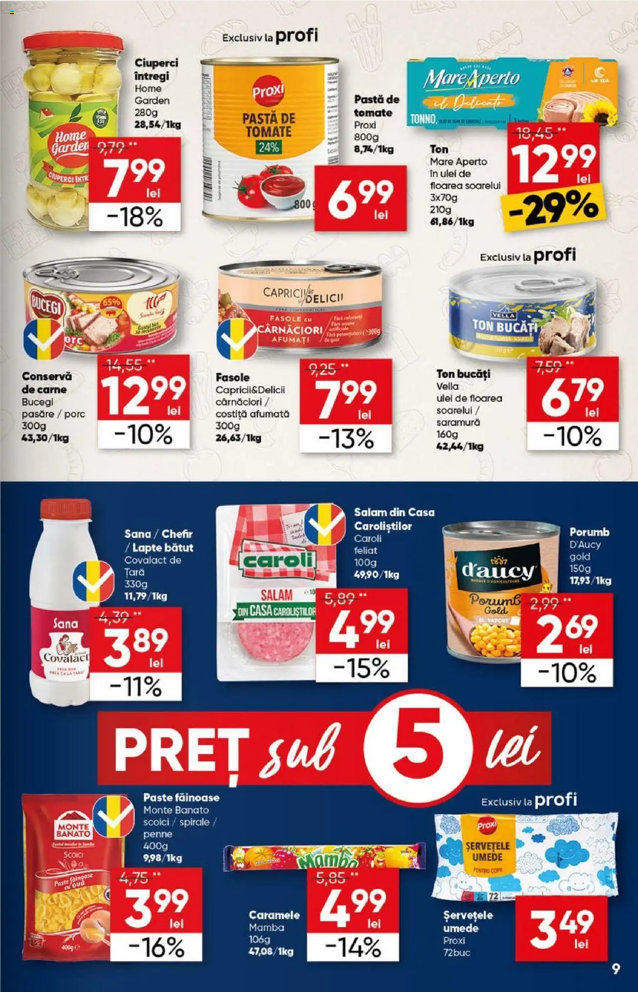Catalog Profi 30 Aprilie - 13 Mai 2025 | Pagina 9 | Produse: Ciuperci, Lapte, Ulei, Caramele