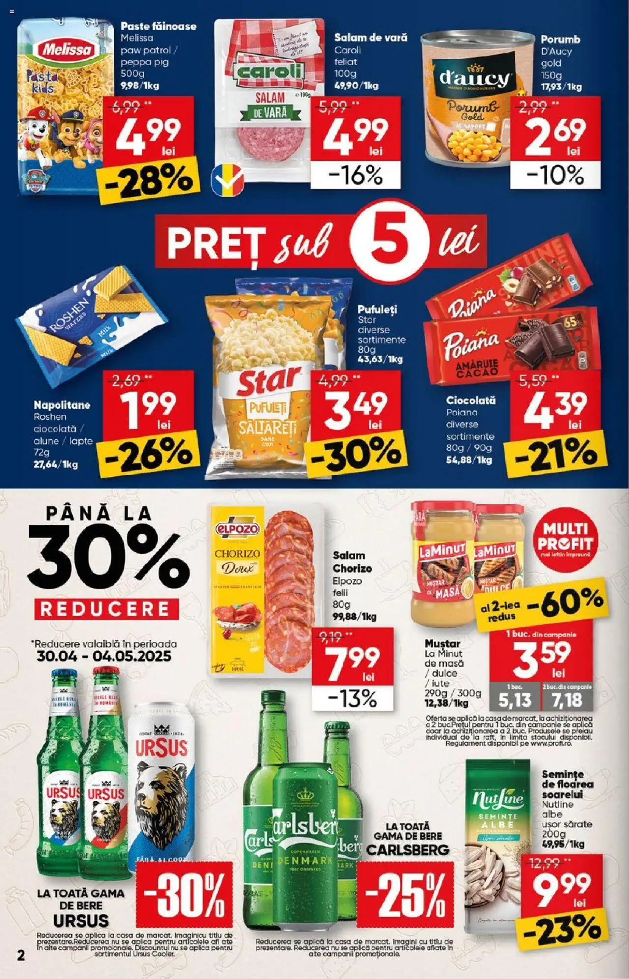 Catalog Profi 30 Aprilie - 13 Mai 2025 | Pagina 2 | Produse: Ciocolată, Salam, Bere, Muștar