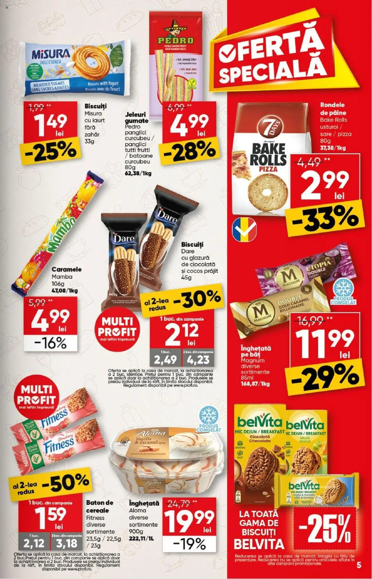 Catalog Profi 30 Aprilie - 13 Mai 2025 | Pagina 5 | Produse: Ciocolată, Pizza, Biscuiți, Înghețată