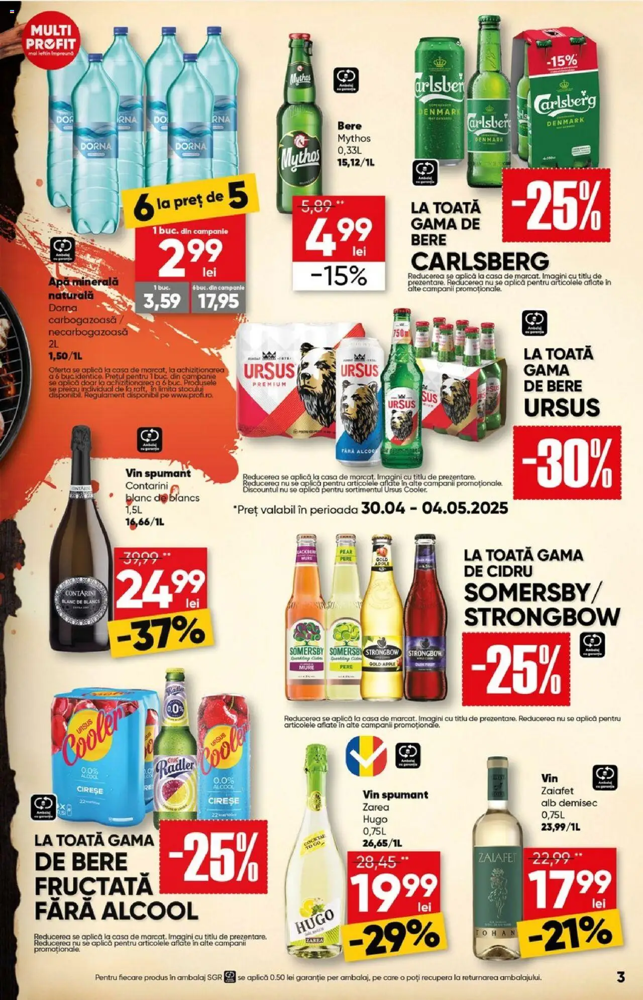 Catalog Profi 30 Aprilie - 13 Mai 2025 | Pagina 3 | Produse: Yazı tahtası kalemi, Apple, Vin, Apă