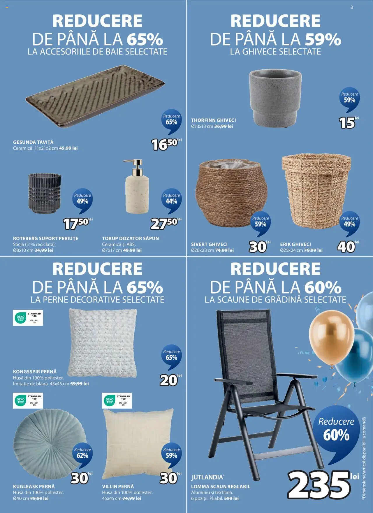 Catalog JYSK 1 - 5 Mai 2025 | Pagina 3 | Produse: Çikolatalı gofret, Saltea, Lenjerie de pat, Scaun
