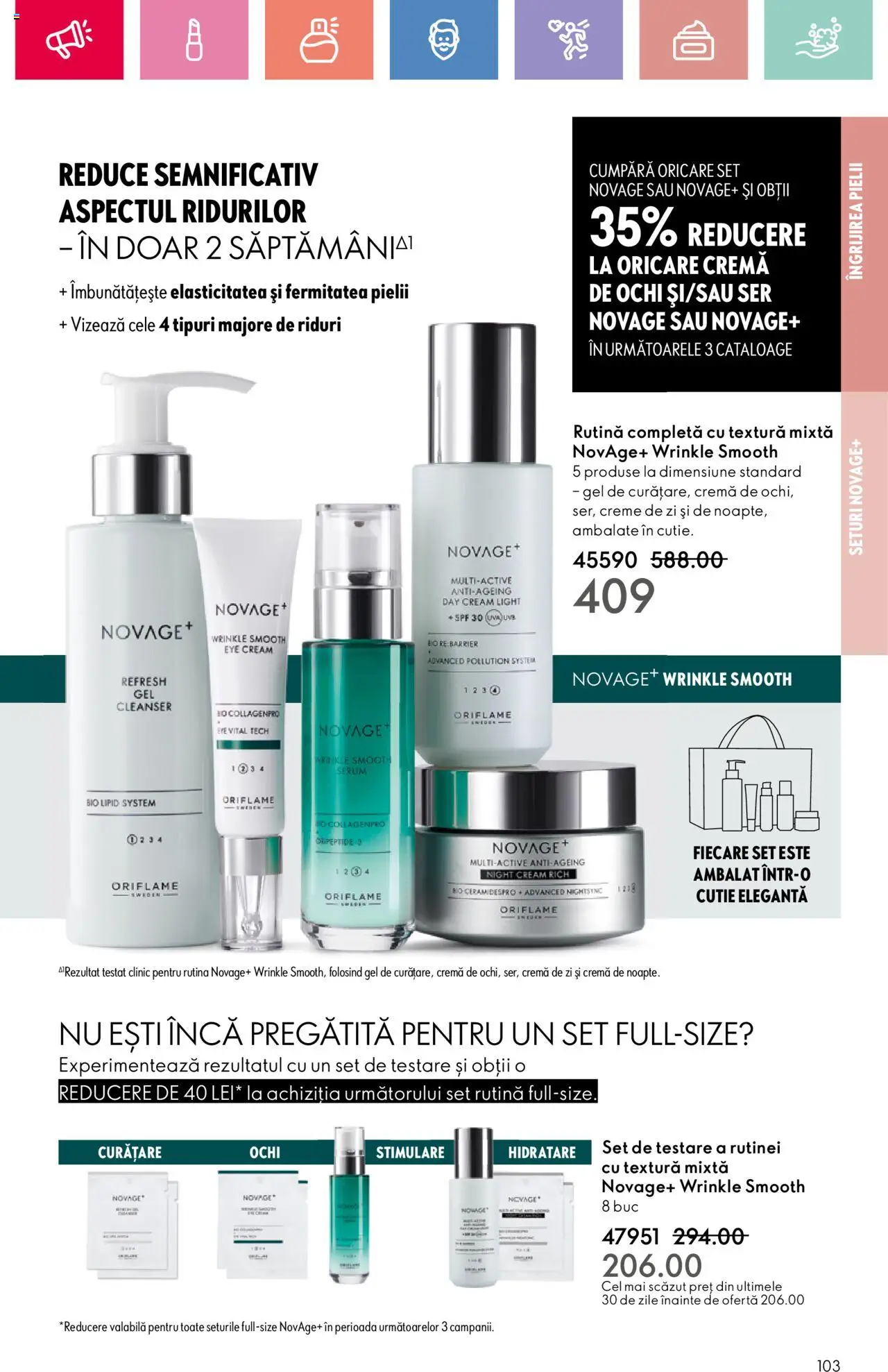 Catalog Oriflame 25 Mai - 14 Iunie 2025 | Pagina 103 | Produse: Şerit ödül, Serum, Cutie, Cremă