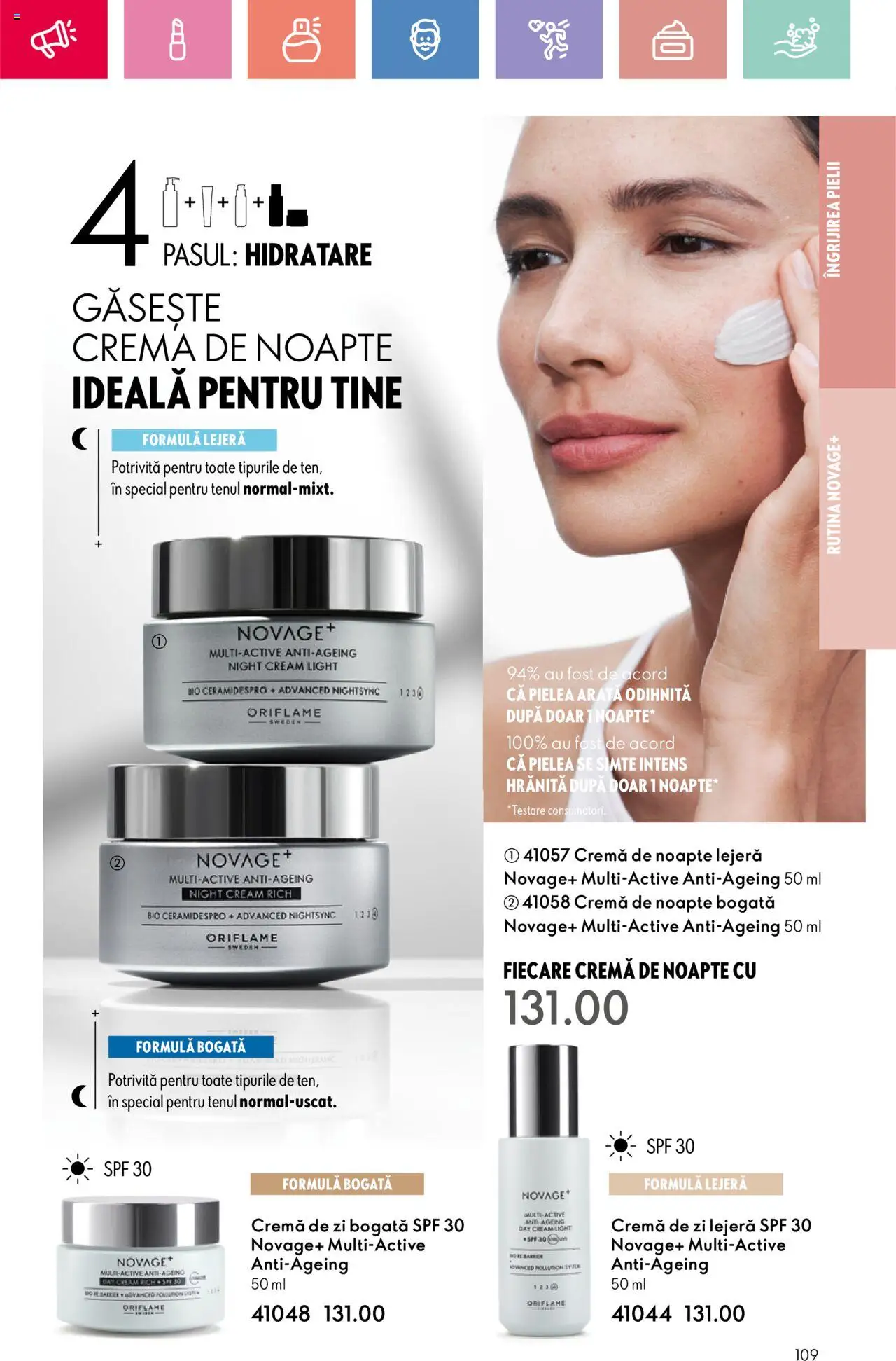Catalog Oriflame 25 Mai - 14 Iunie 2025 | Pagina 109 | Produse: Şerit ödül, Cremă de zi, Cremă de noapte, Cremă