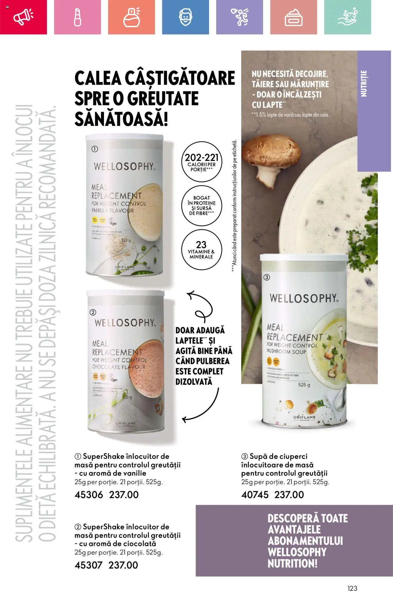 Catalog Oriflame 25 Mai - 14 Iunie 2025 | Pagina 123 | Produse: Masaüstü kılıfı, Masă, Ciuperci, Lapte