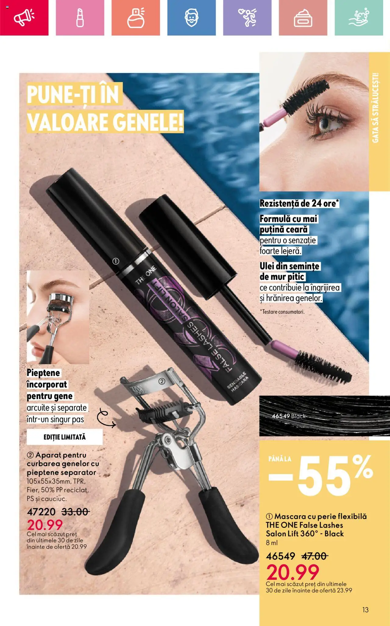 Catalog Oriflame 25 Mai - 14 Iunie 2025 | Pagina 13 | Produse: Perie, Semințe, Mascara, Ulei