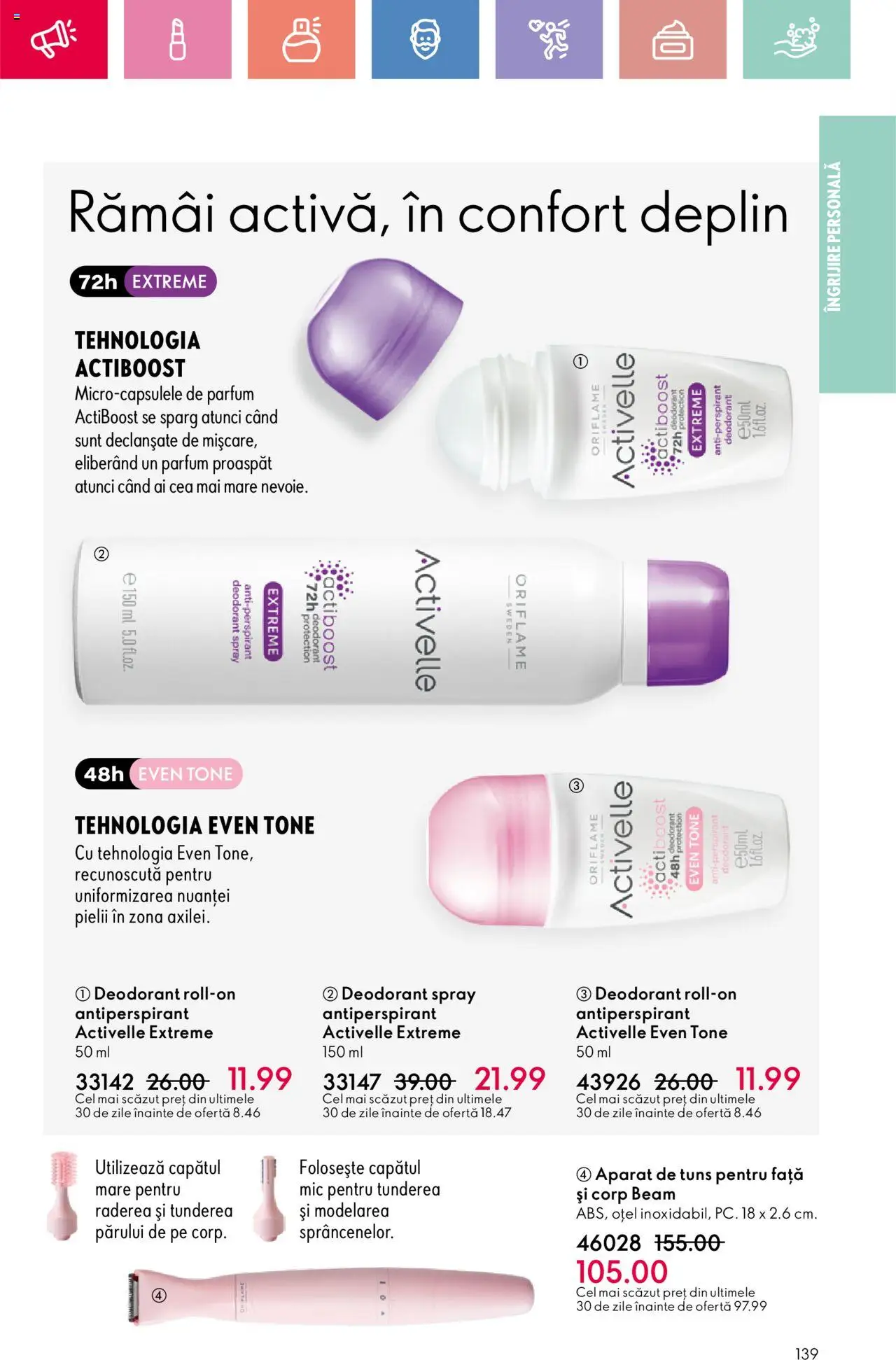 Catalog Oriflame 25 Mai - 14 Iunie 2025 | Pagina 139 | Produse: Parfum, Deodorant, Antiperspirant