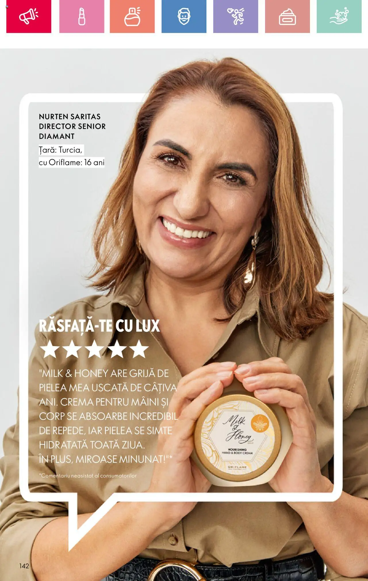 Catalog Oriflame 25 Mai - 14 Iunie 2025 | Pagina 142 | Produse: Body, Cremă