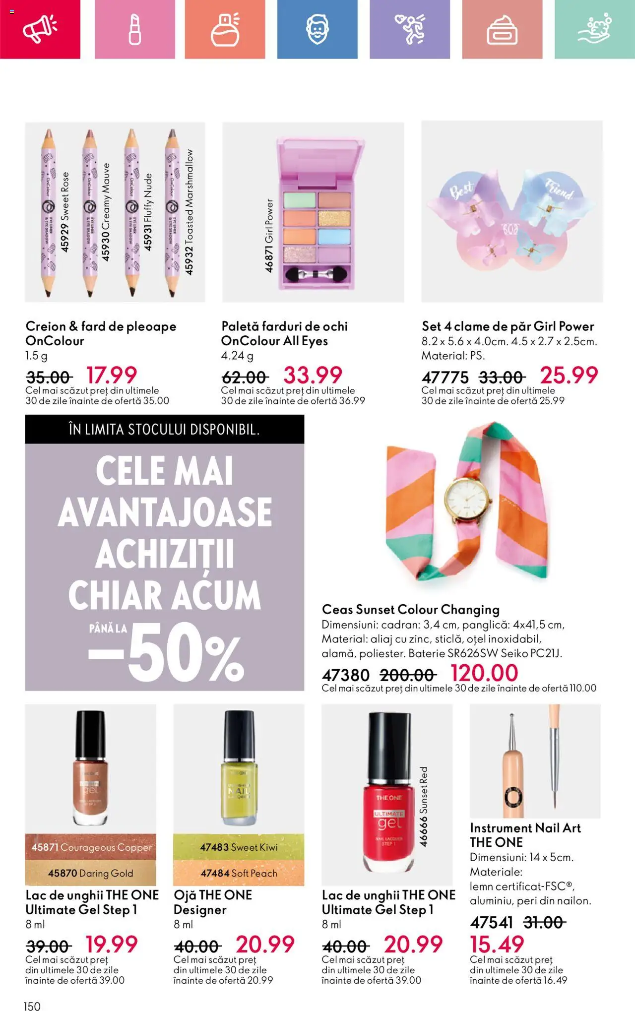 Catalog Oriflame 25 Mai - 14 Iunie 2025 | Pagina 150 | Produse: Ceas, Baterie, Lac de unghii, Kiwi