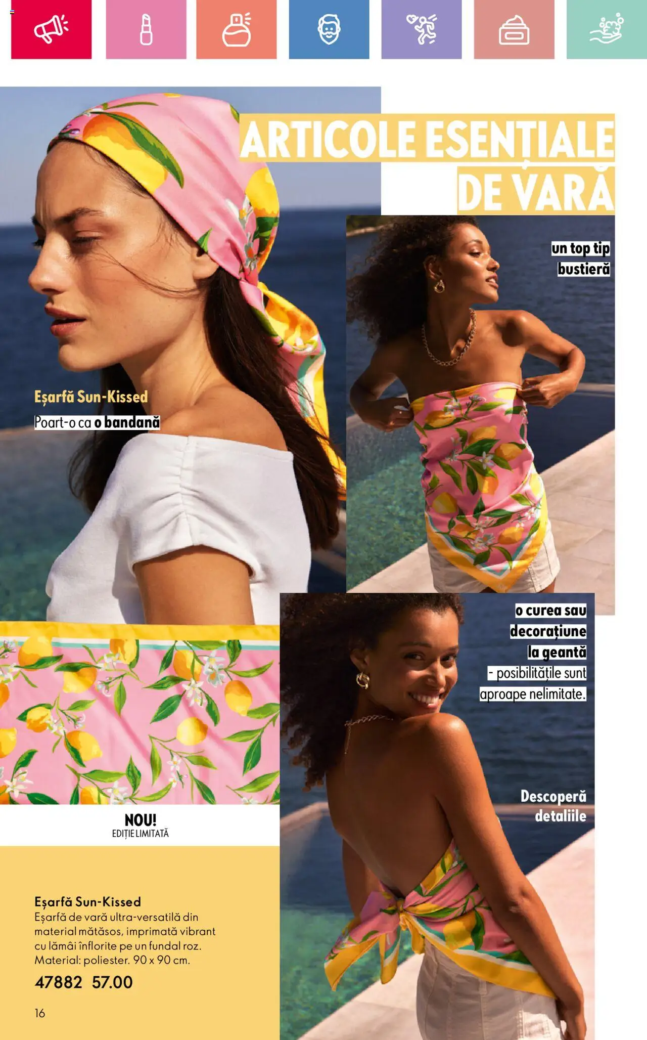 Catalog Oriflame 25 Mai - 14 Iunie 2025 | Pagina 16 | Produse: Curea, Geantă, Bustieră, Top