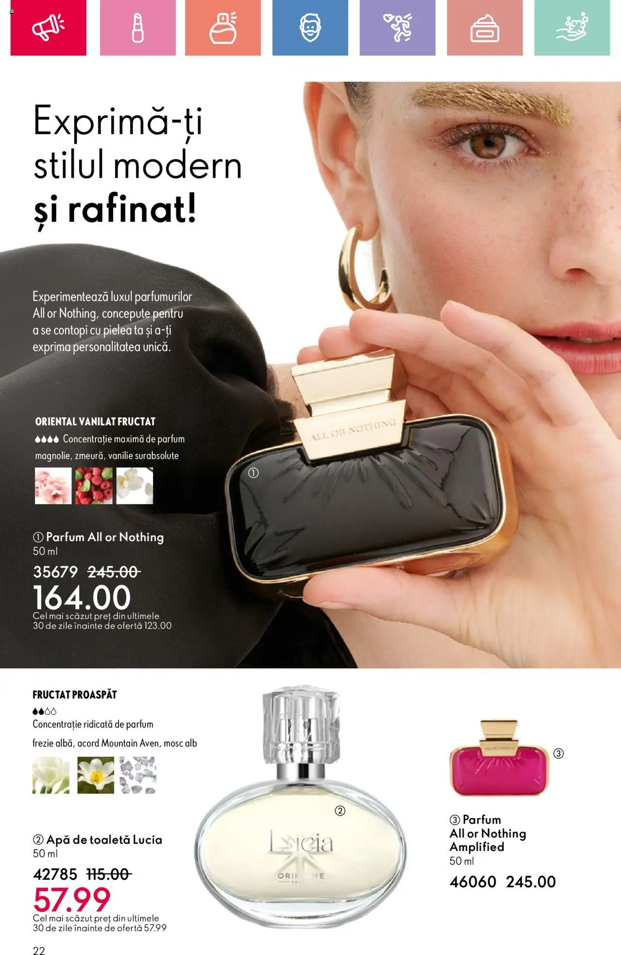 Catalog Oriflame 25 Mai - 14 Iunie 2025 | Pagina 22 | Produse: Toaletă, Parfum, Apă de toaletă, Apă