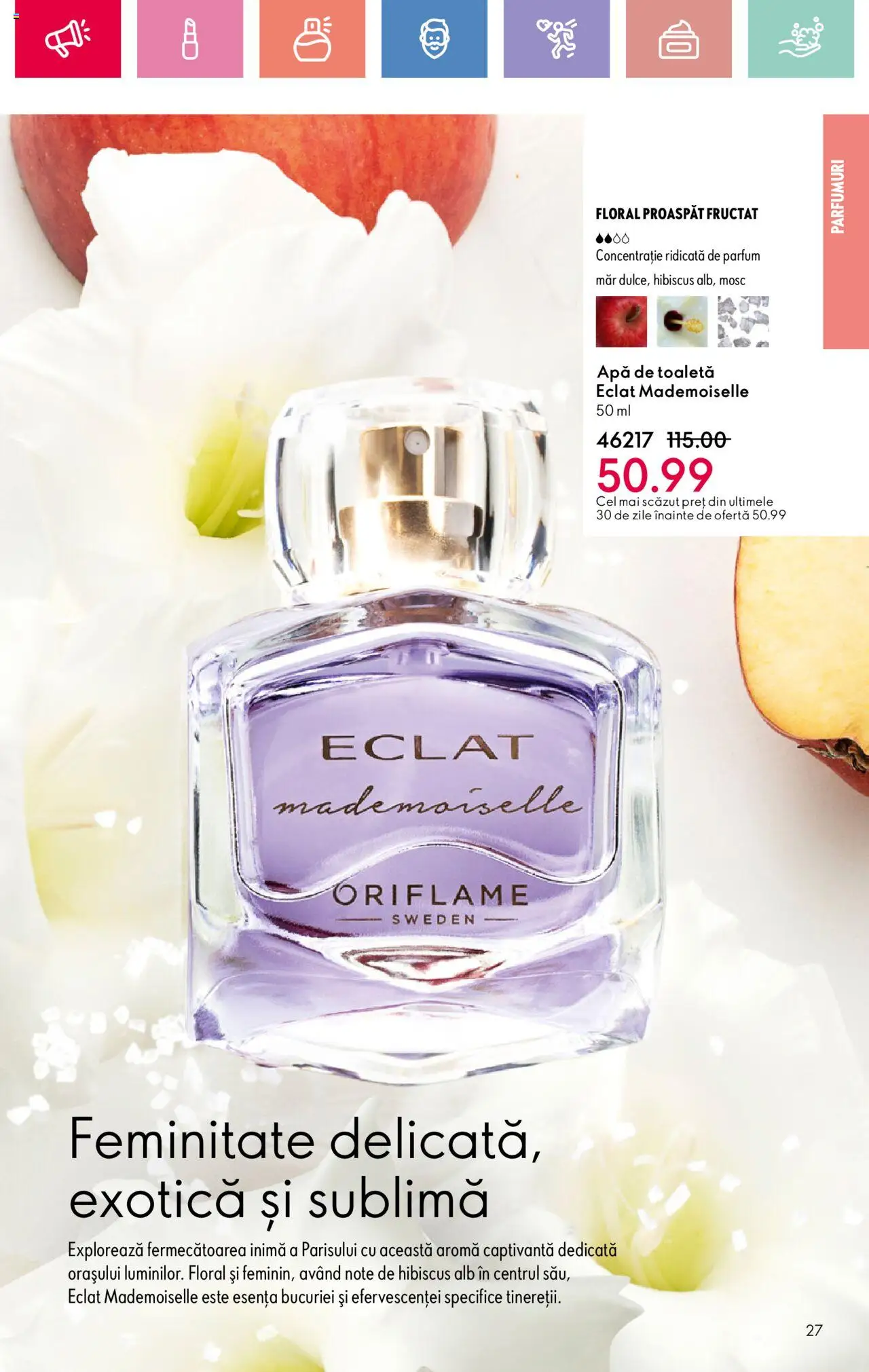 Catalog Oriflame 25 Mai - 14 Iunie 2025 | Pagina 27 | Produse: Toaletă, Parfum, Apă de toaletă, Apă