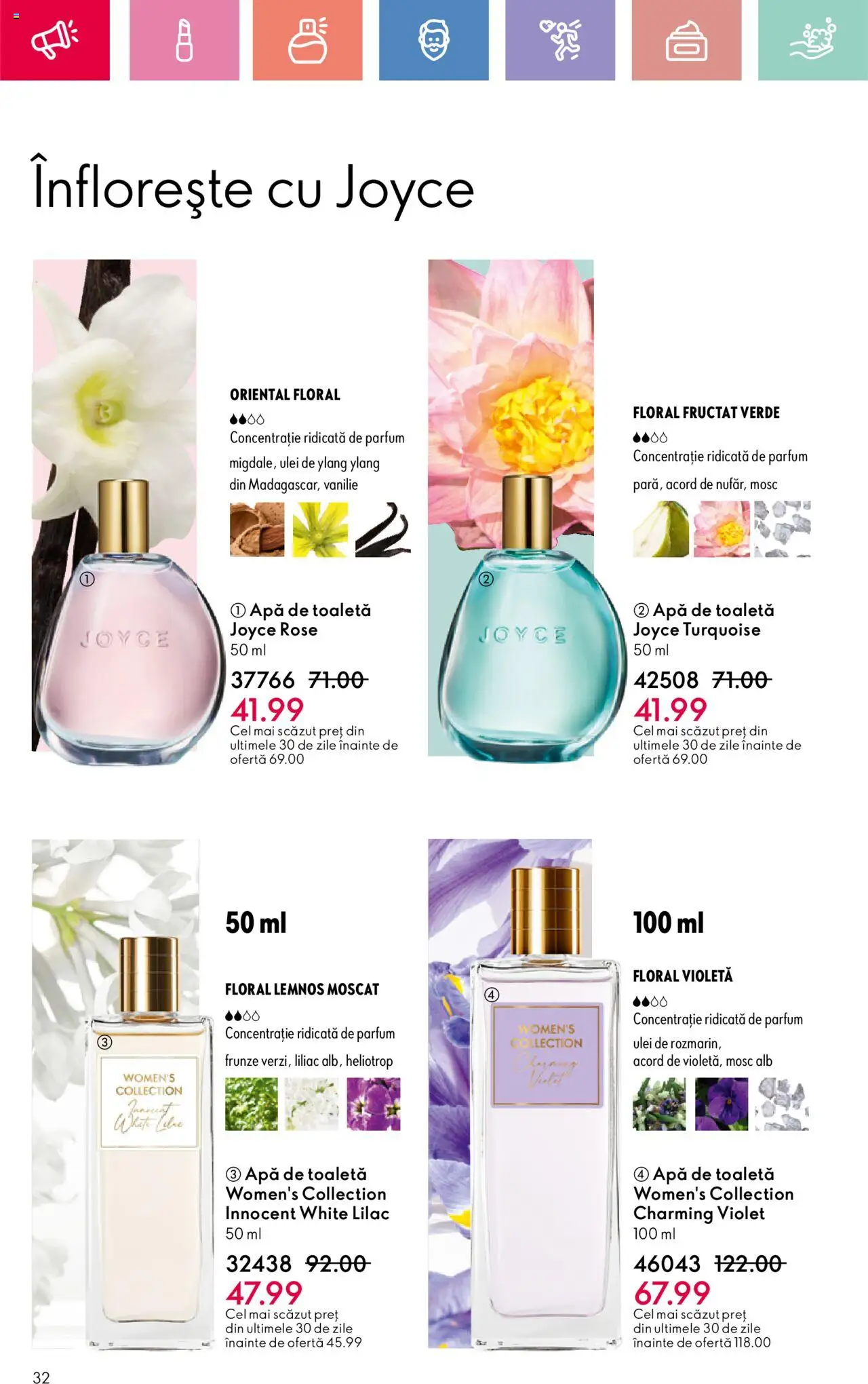 Catalog Oriflame 25 Mai - 14 Iunie 2025 | Pagina 32 | Produse: Toaletă, Parfum, Apă de toaletă, Apă