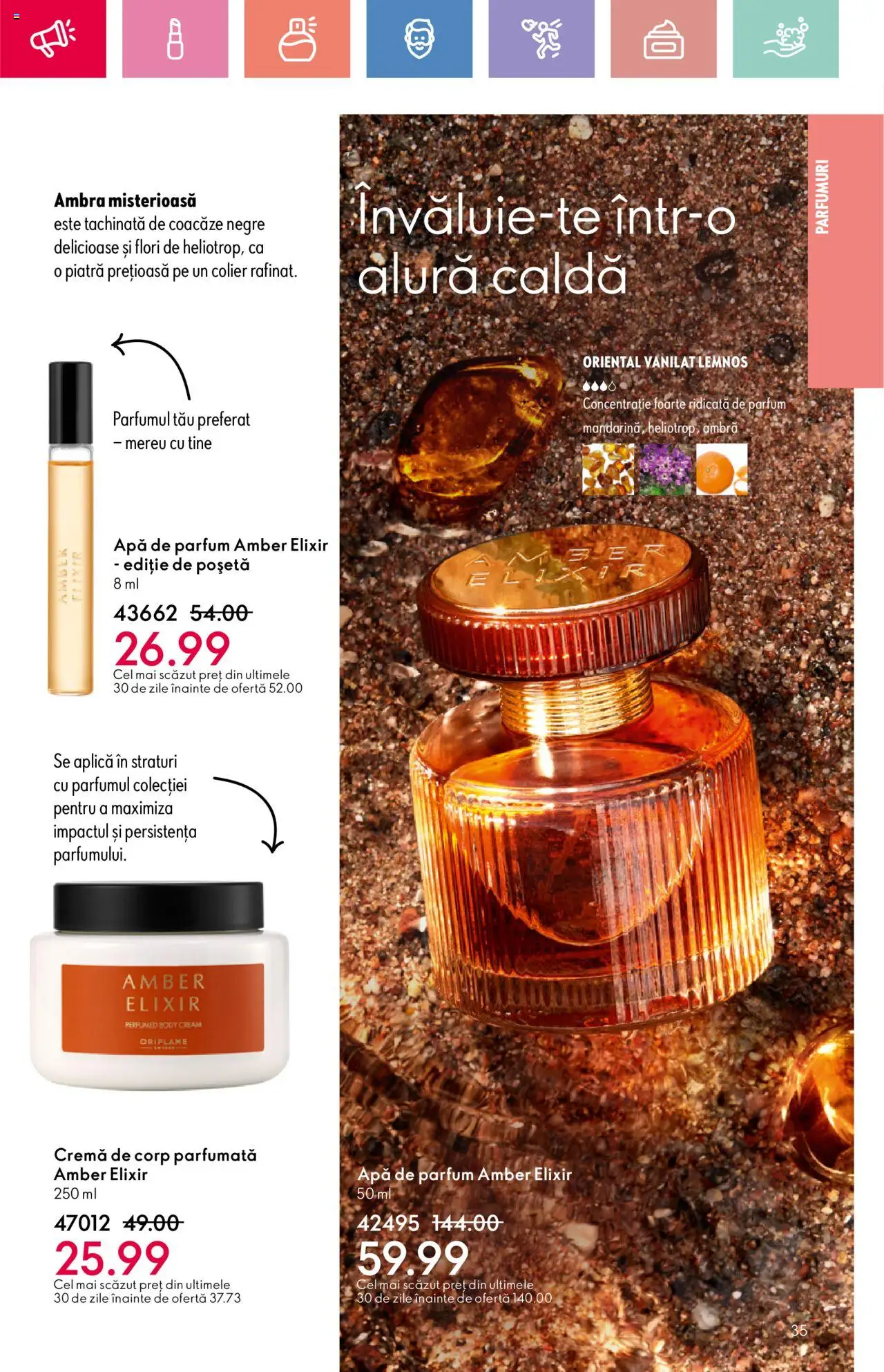 Catalog Oriflame 25 Mai - 14 Iunie 2025 | Pagina 35 | Produse: Apă de parfum, Elixir, Body, Cremă de corp