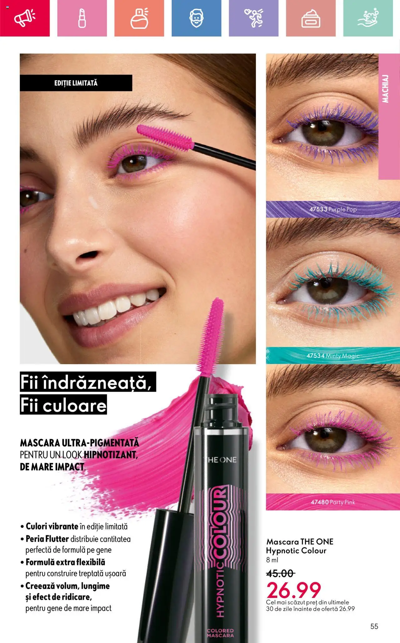 Catalog Oriflame 25 Mai - 14 Iunie 2025 | Pagina 55 | Produse: Machiaj, Mascara, Peluş Köpek Yatağı