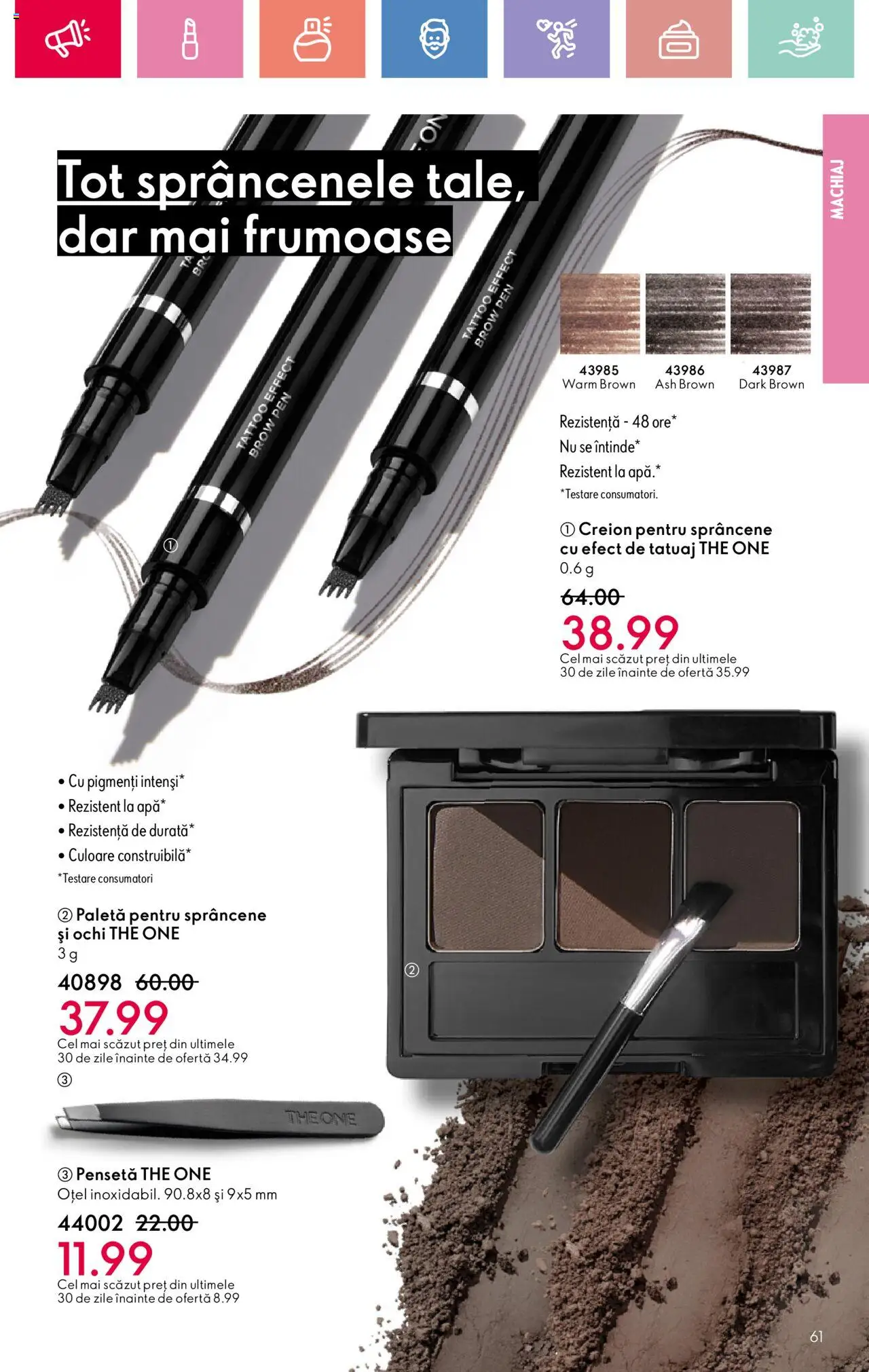 Catalog Oriflame 25 Mai - 14 Iunie 2025 | Pagina 61 | Produse: Pensetă, Machiaj, Apă