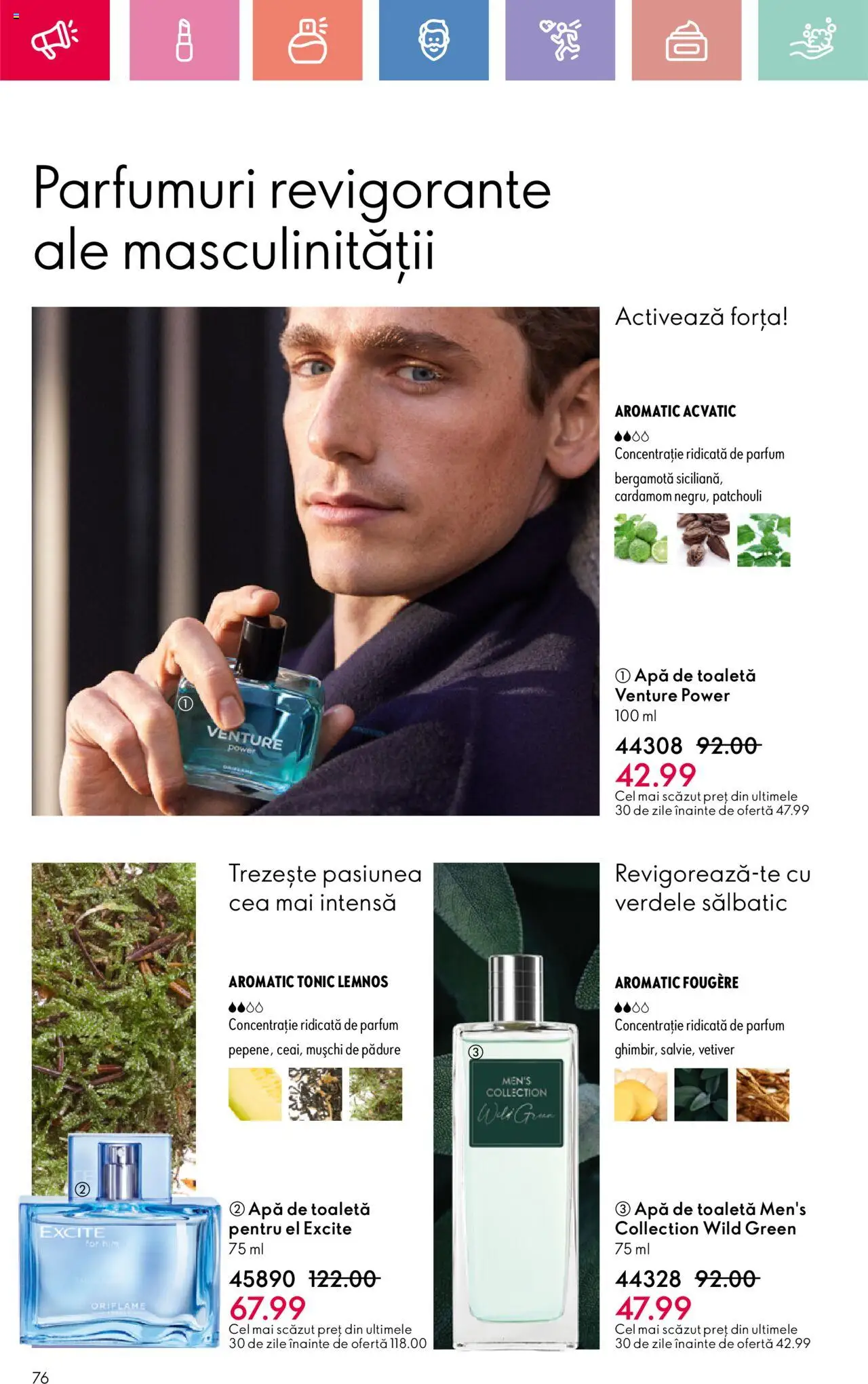 Catalog Oriflame 25 Mai - 14 Iunie 2025 | Pagina 76 | Produse: Toaletă, Parfum, Apă de toaletă, Apă
