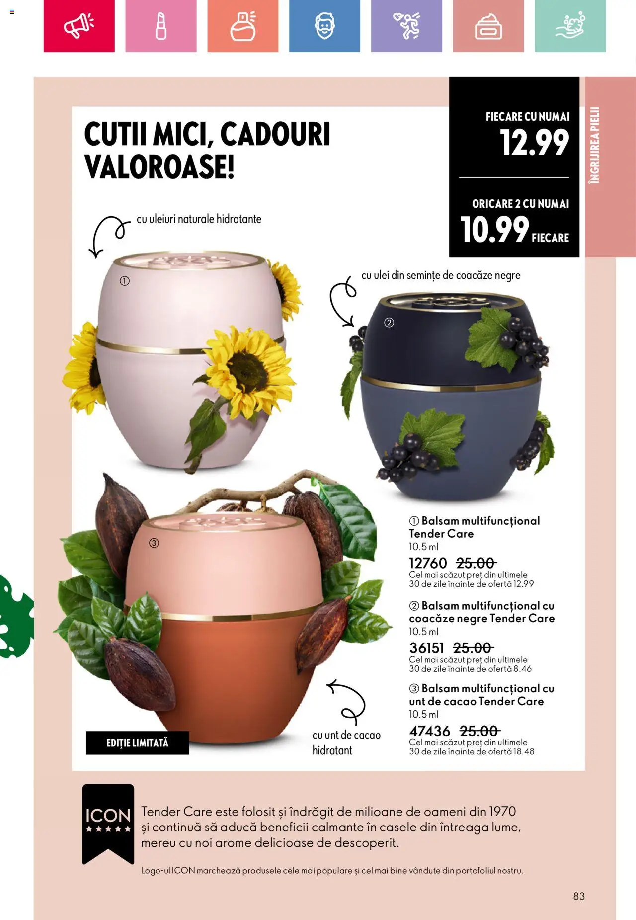 Catalog Oriflame 25 Mai - 14 Iunie 2025 | Pagina 83 | Produse: Semințe, Balsam, Ulei, Cacao