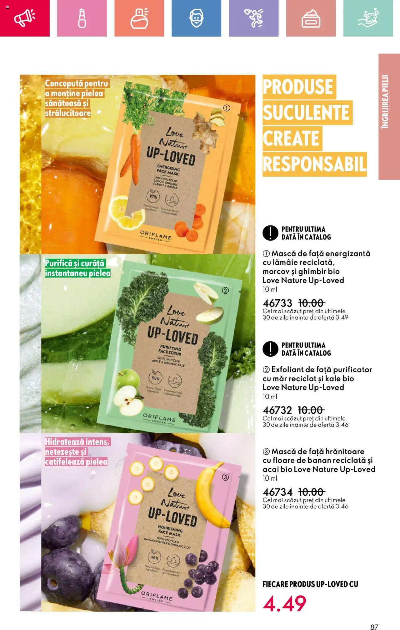 Catalog Oriflame 25 Mai - 14 Iunie 2025 | Pagina 87 | Produse: Şerit ödül, Exfoliant, Matériel de Street Workout, Apple