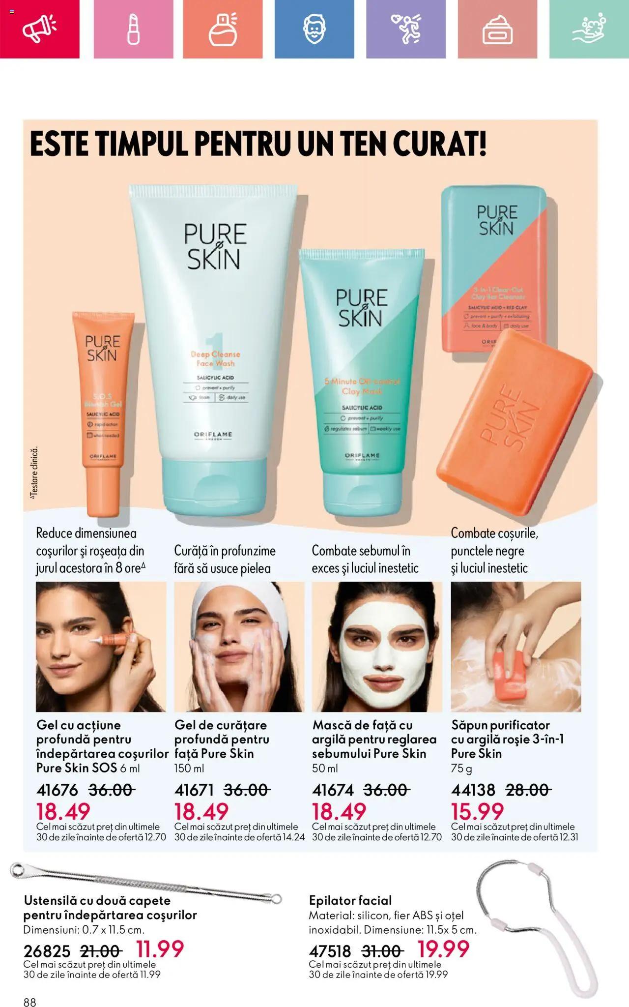 Catalog Oriflame 25 Mai - 14 Iunie 2025 | Pagina 88 | Produse: Gel de curățare, Epilator, Body, Săpun