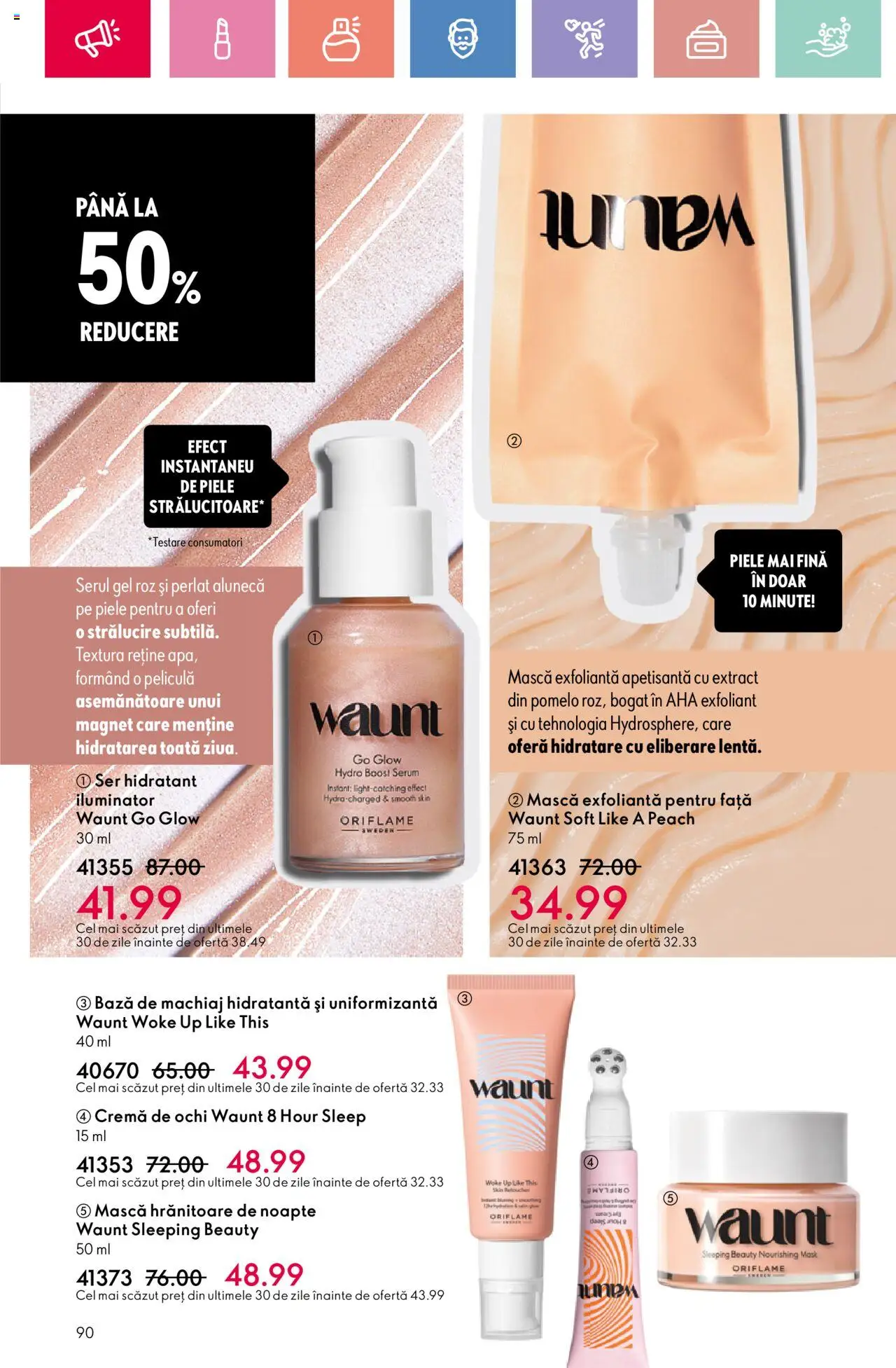 Catalog Oriflame 25 Mai - 14 Iunie 2025 | Pagina 90 | Produse: Serum, Bază de machiaj, Iluminator, Cremă