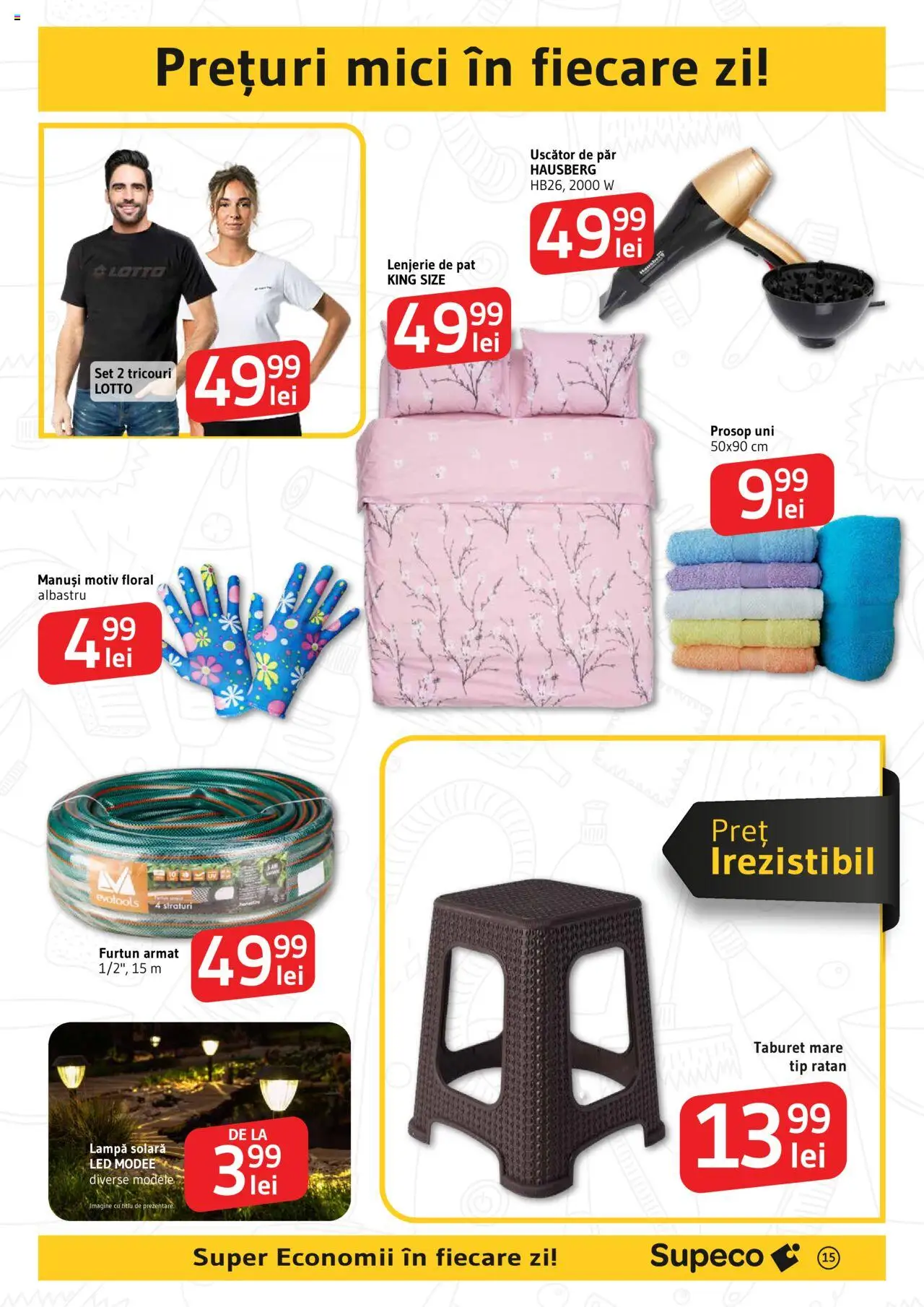 Catalog Supeco 8 - 14 Mai 2025 | Pagina 15 | Produse: Uscător De Păr, Taburet, Lampă, Mici