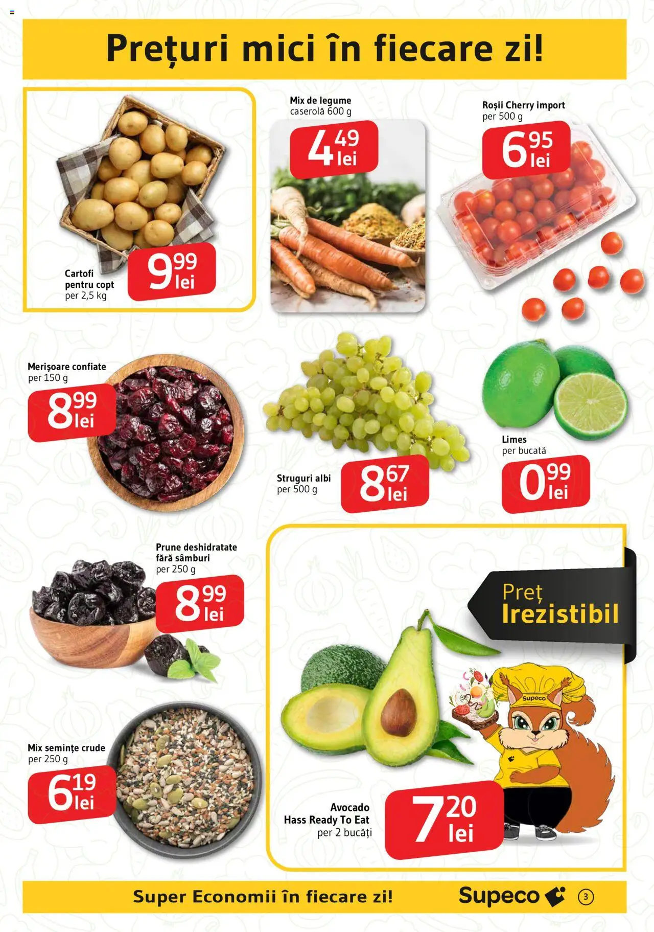Catalog Supeco 8 - 14 Mai 2025 | Pagina 3 | Produse: Struguri, Mici, Avocado, Cartofi