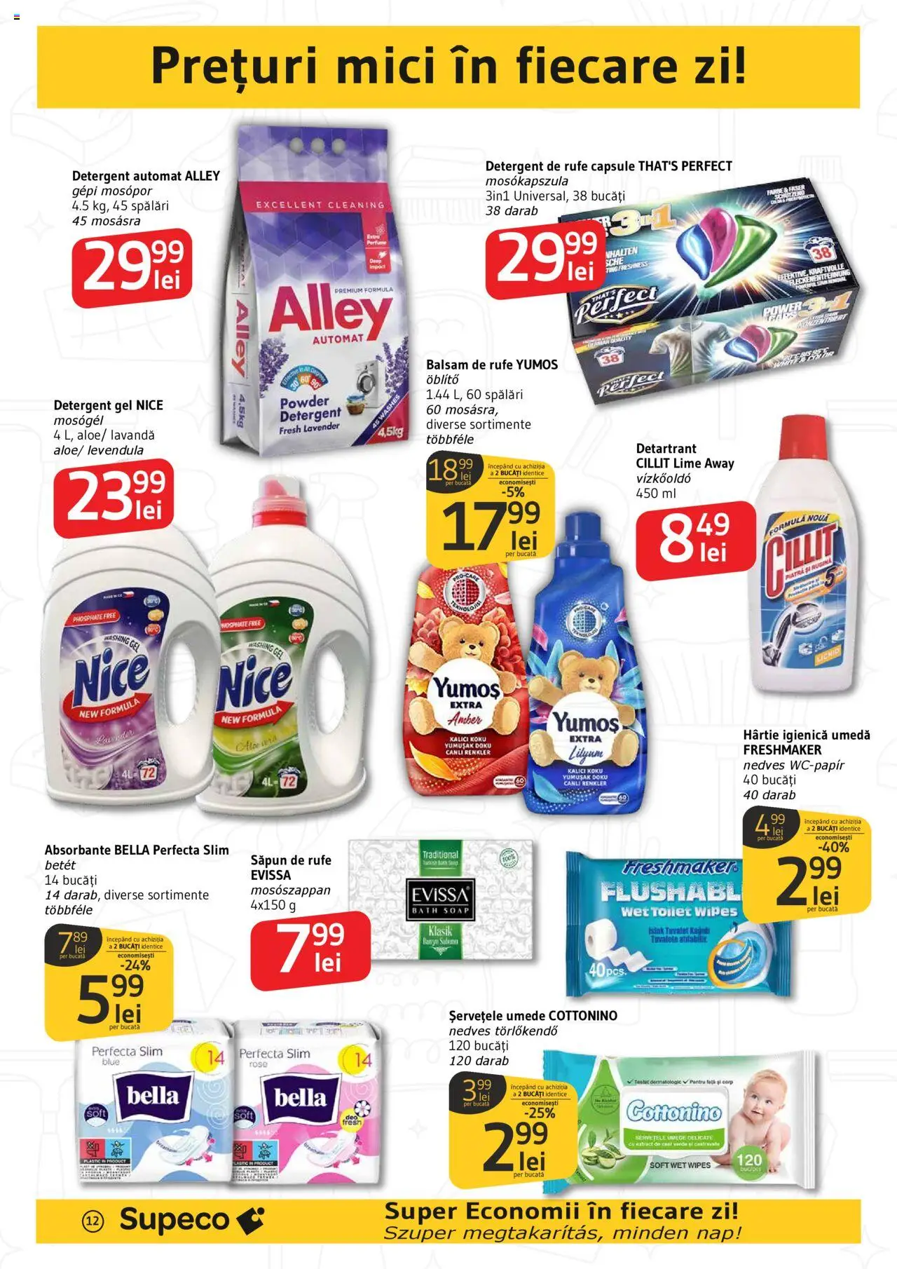 Catalog Supeco 8 - 14 Mai 2025 | Pagina 12 | Produse: Lime, Aloe vera, Detergent, Șervețele umede