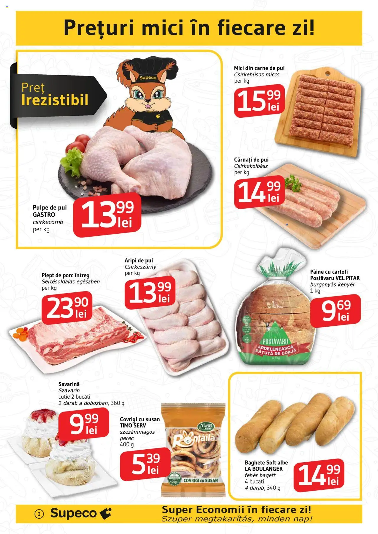 Catalog Supeco 8 - 14 Mai 2025 | Pagina 2 | Produse: Hacıyatmaz Kedi Oyuncağı, Mici, Pâine, Cârnați