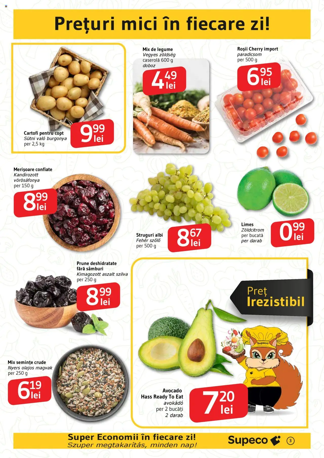 Catalog Supeco 8 - 14 Mai 2025 | Pagina 3 | Produse: Struguri, Cartofi, Legume, Çocuk sutyeni