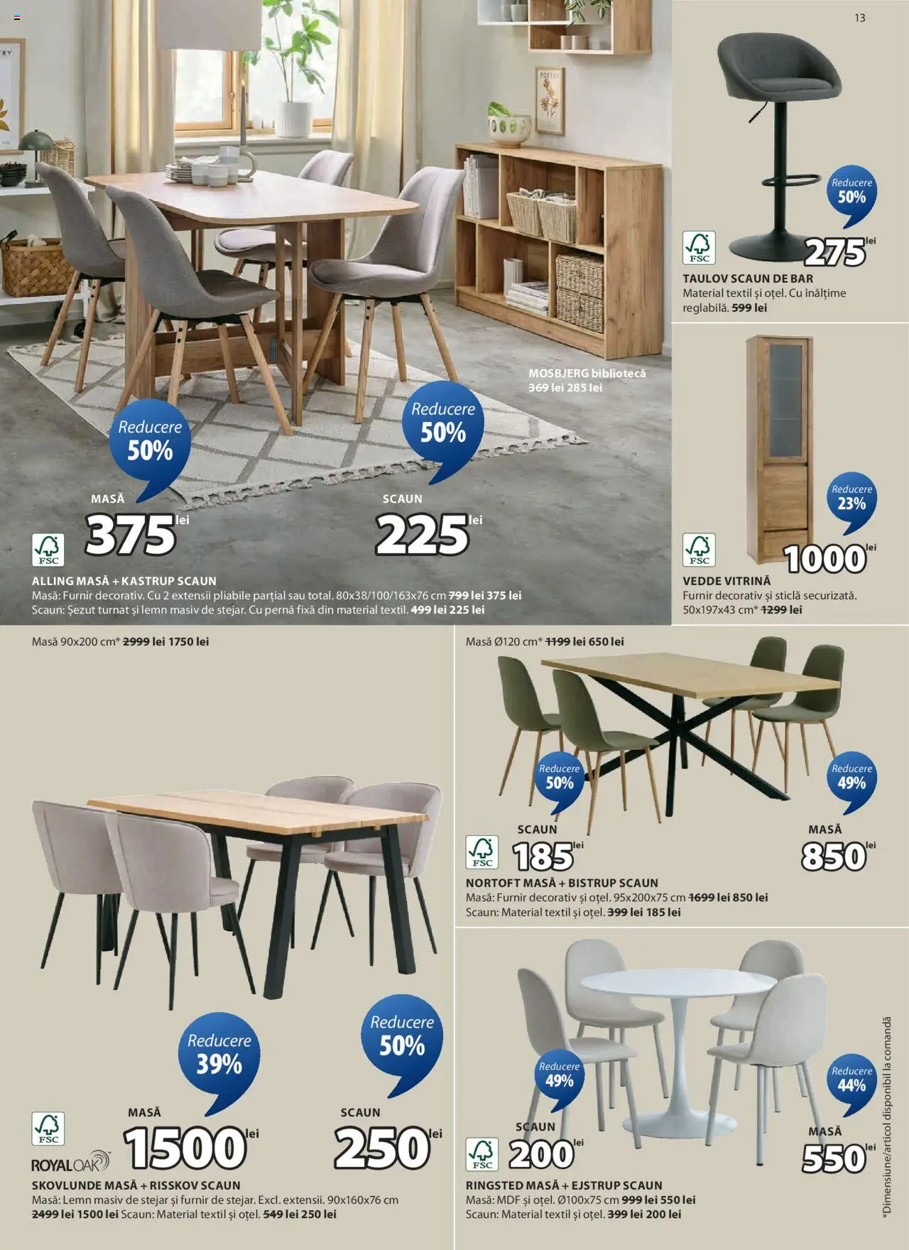 Catalog JYSK 6 - 14 Mai 2025 | Pagina 13 | Produse: Pernă, Masă, Scaun de bar, Vitrină