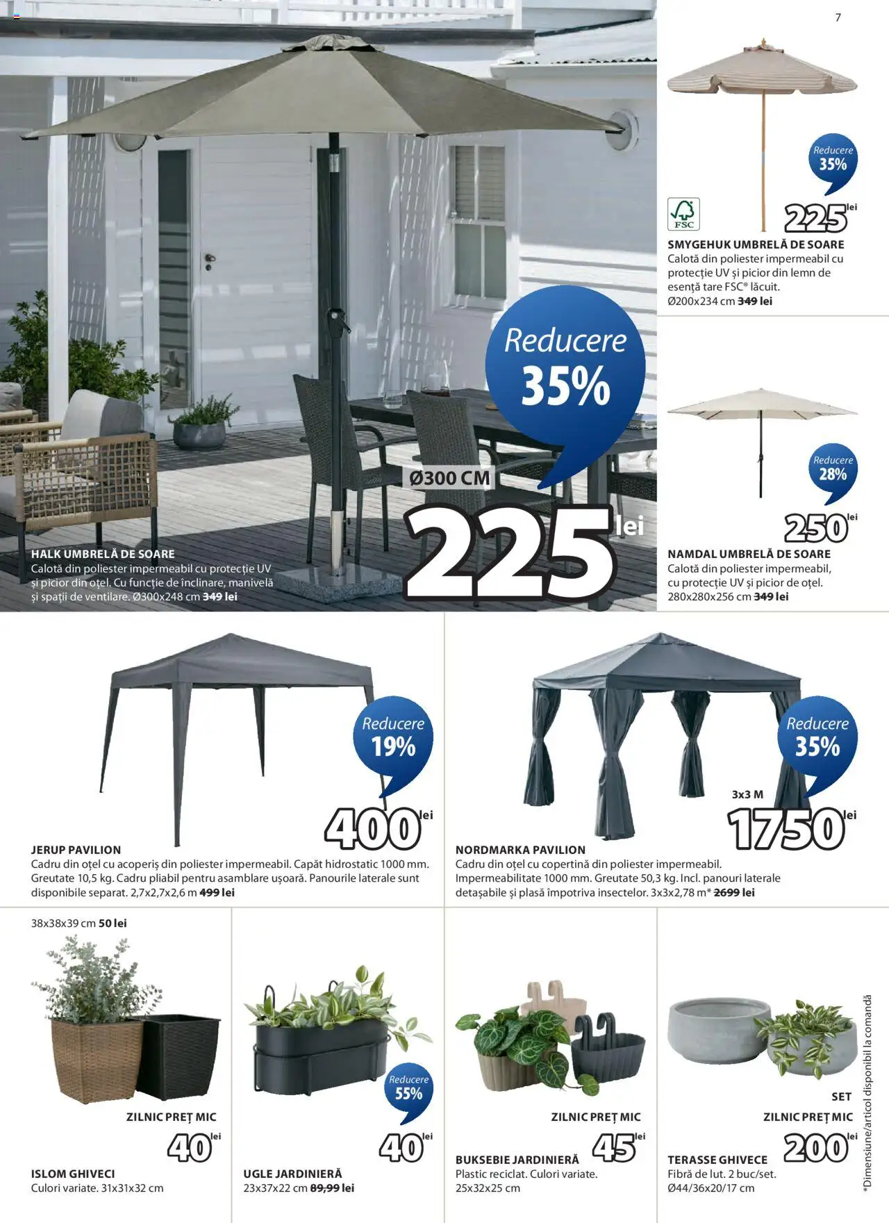 Catalog JYSK 6 - 14 Mai 2025 | Pagina 7 | Produse: Umbrelă, Copertină, Pavilion, Ghiveci