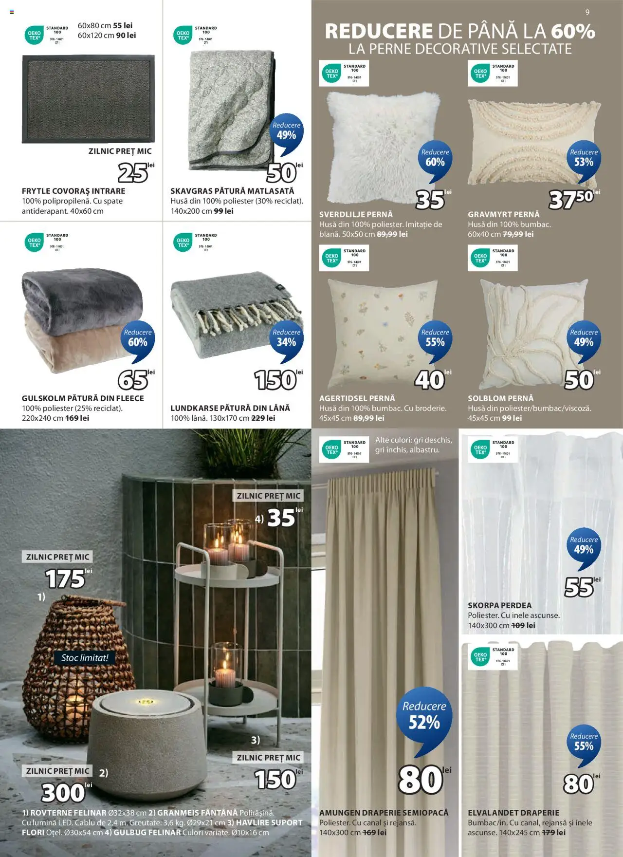 Catalog JYSK 6 - 14 Mai 2025 | Pagina 9 | Produse: Tavuk suyu, Cablu, Perdea, Bisiklet Aparatları