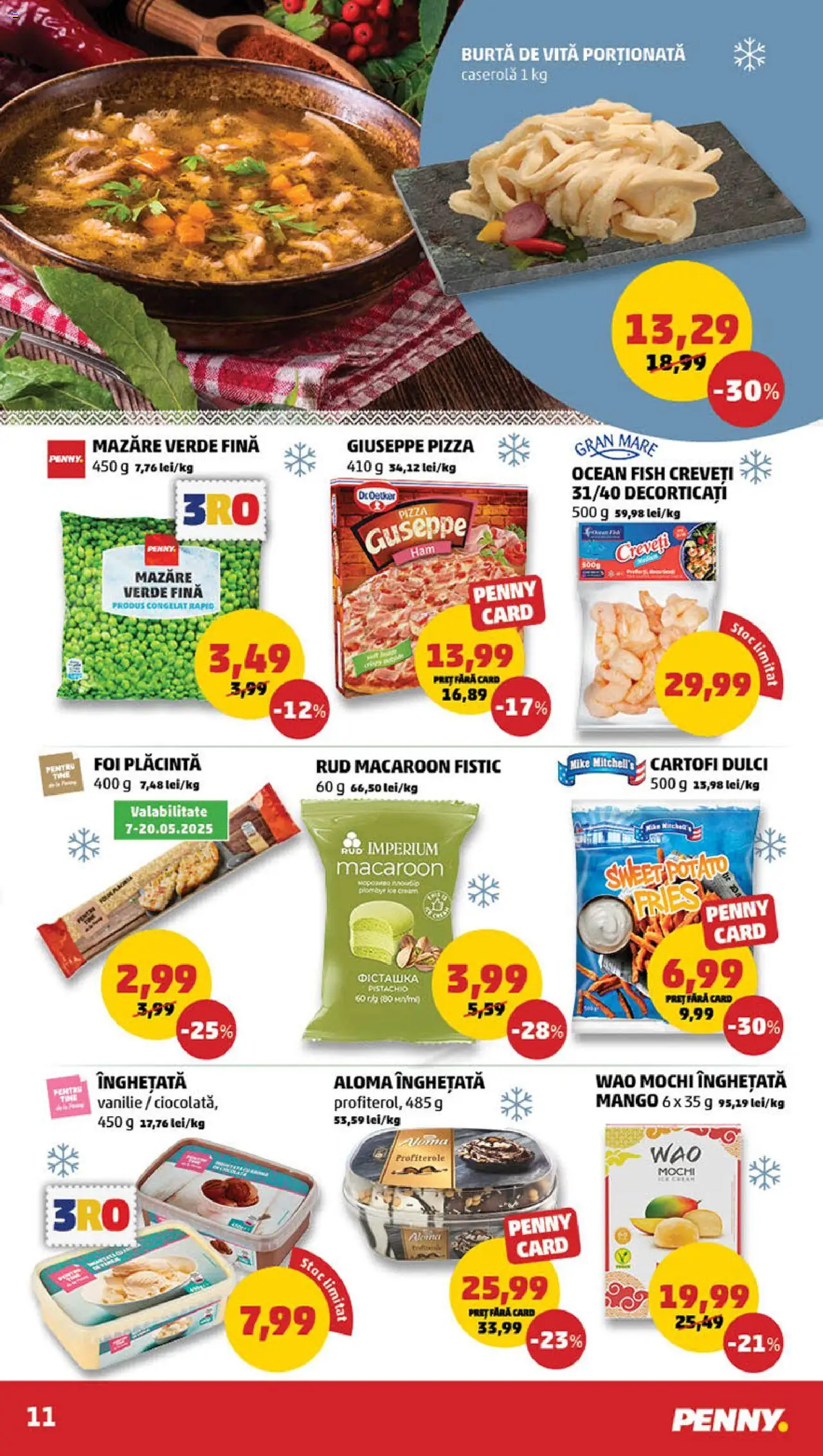 Catalog PENNY Market 7 - 13 Mai 2025 | Pagina 11 | Produse: Mazăre, Taneli organik hardal, Plăcintă, Mango