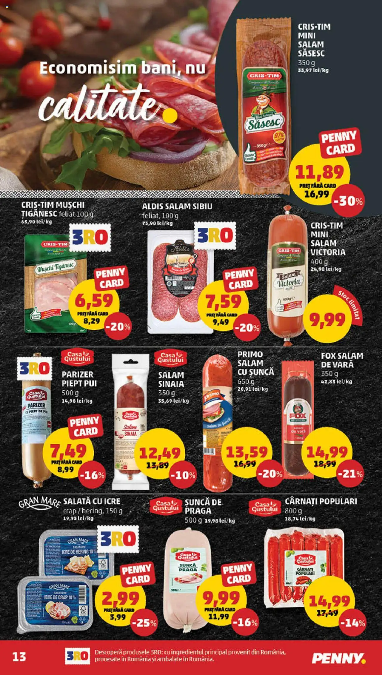 Catalog PENNY Market 7 - 13 Mai 2025 | Pagina 13 | Produse: Pară, Hacıyatmaz Kedi Oyuncağı, Parizer, Salată