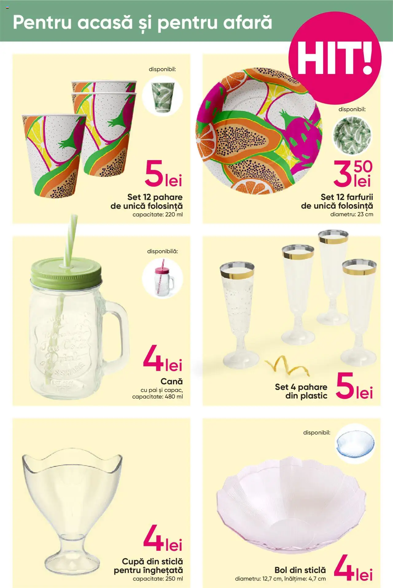 Catalog Pepco 8 - 21 Mai 2025 | Pagina 3 | Produse: Pahare, Bol, Înghețată
