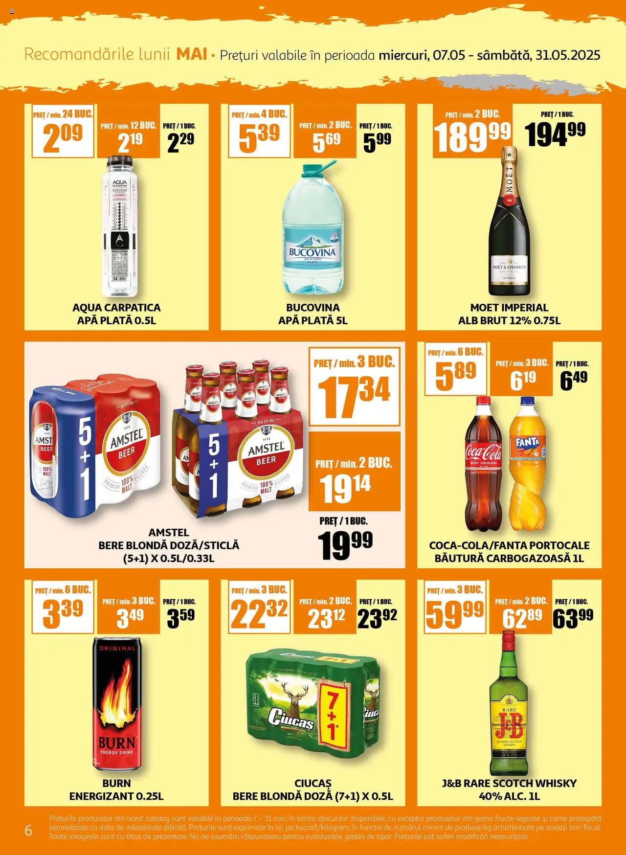 Catalog Auchan 7 - 31 Mai 2025 | Pagina 6 | Produse: Bere, Portocale, Apă