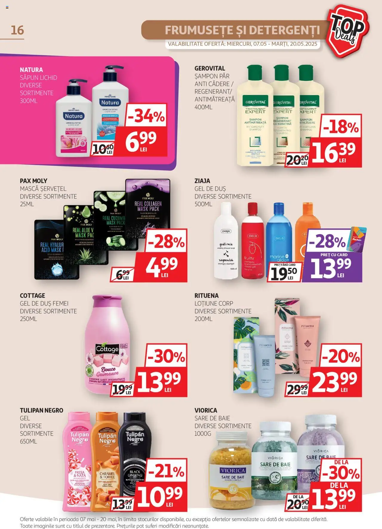 Catalog Auchan 7 - 20 Mai 2025 | Pagina 16 | Produse: Duș, Șampon, Săpun, Săpun lichid