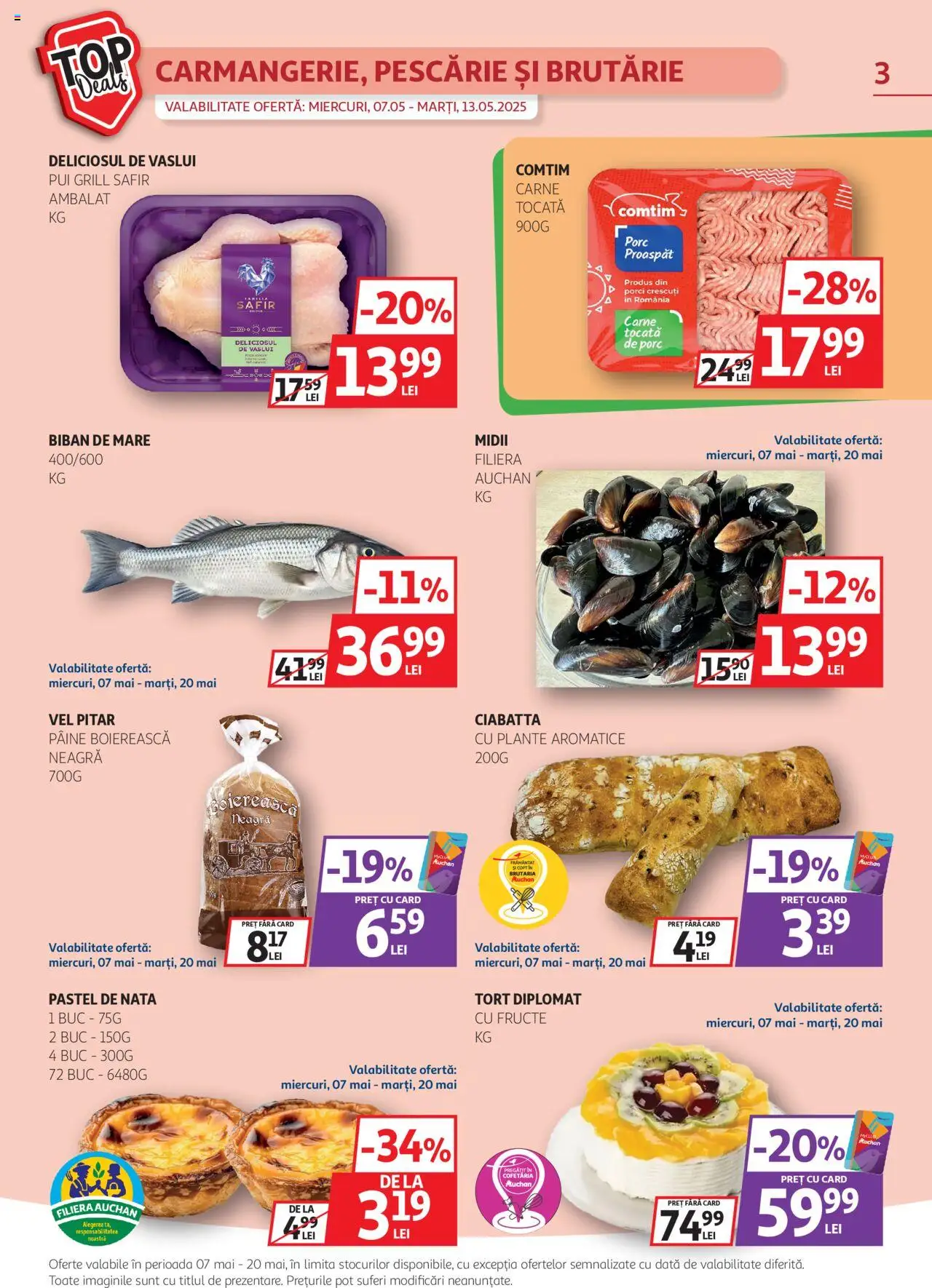 Catalog Auchan 7 - 20 Mai 2025 | Pagina 3 | Produse: Grill, Carne tocată, Demirhindi, Fructe