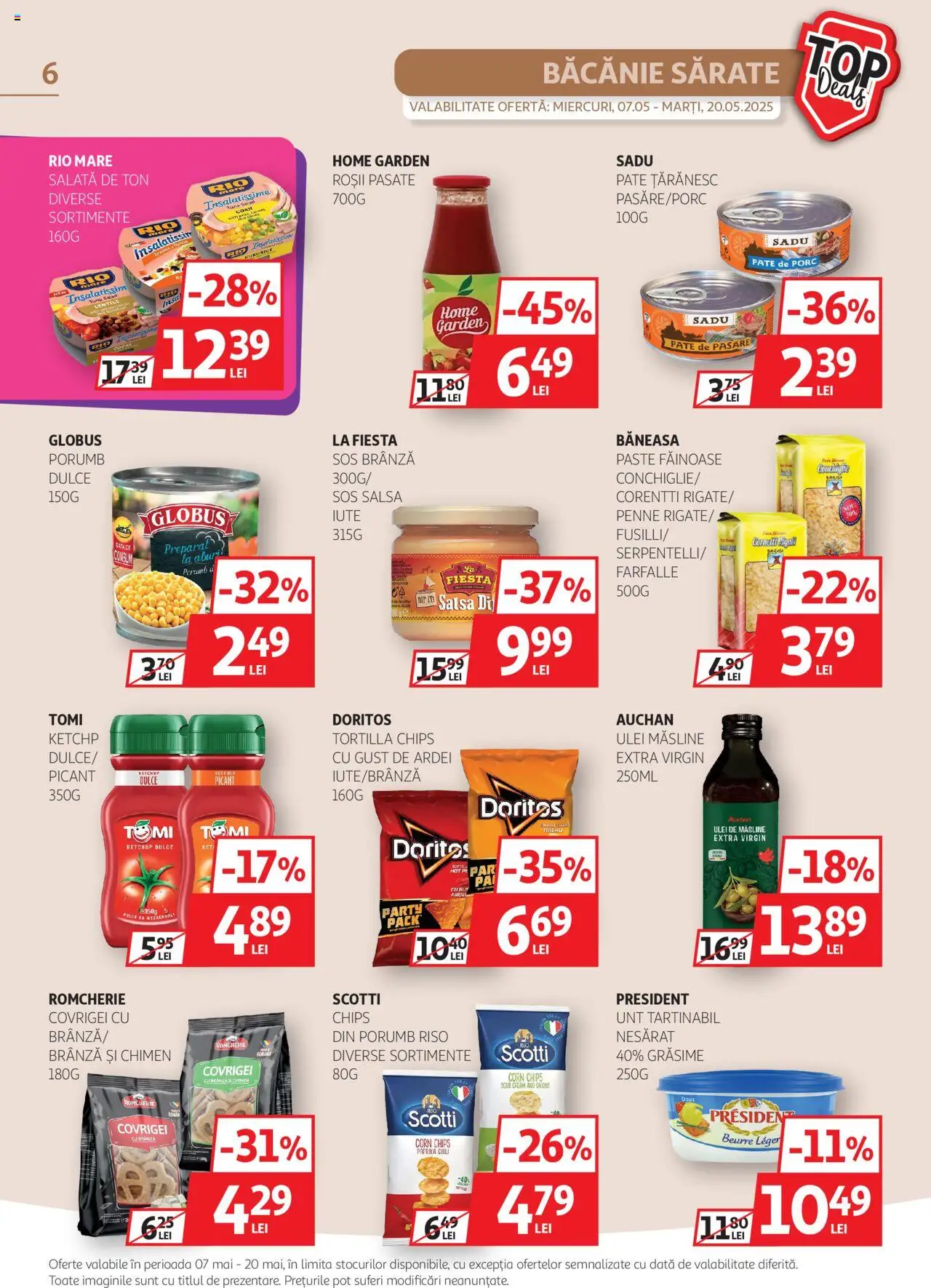 Catalog Auchan 7 - 20 Mai 2025 | Pagina 6 | Produse: Unt, Ulei, Ketchup, Salată