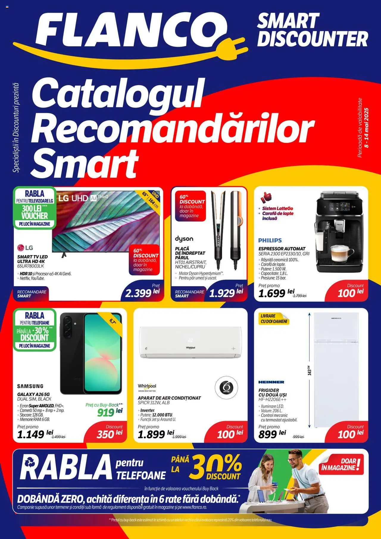 Catalog Flanco 8 - 14 Mai 2025 | Pagina 1 | Produse: Espressor, Cameră, Aer Condiționat, Carafă