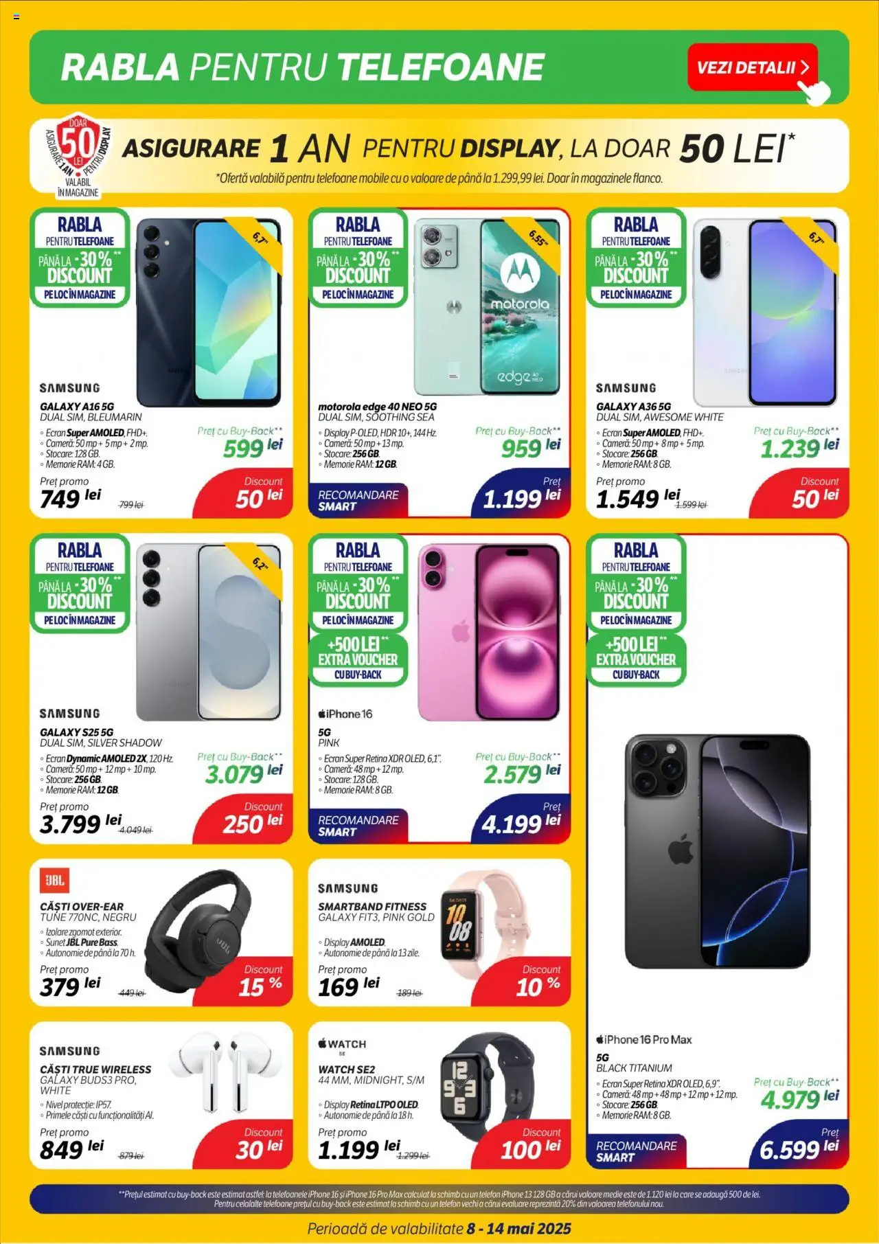 Catalog Flanco 8 - 14 Mai 2025 | Pagina 2 | Produse: Telefon, Memorie, Căști, Cameră
